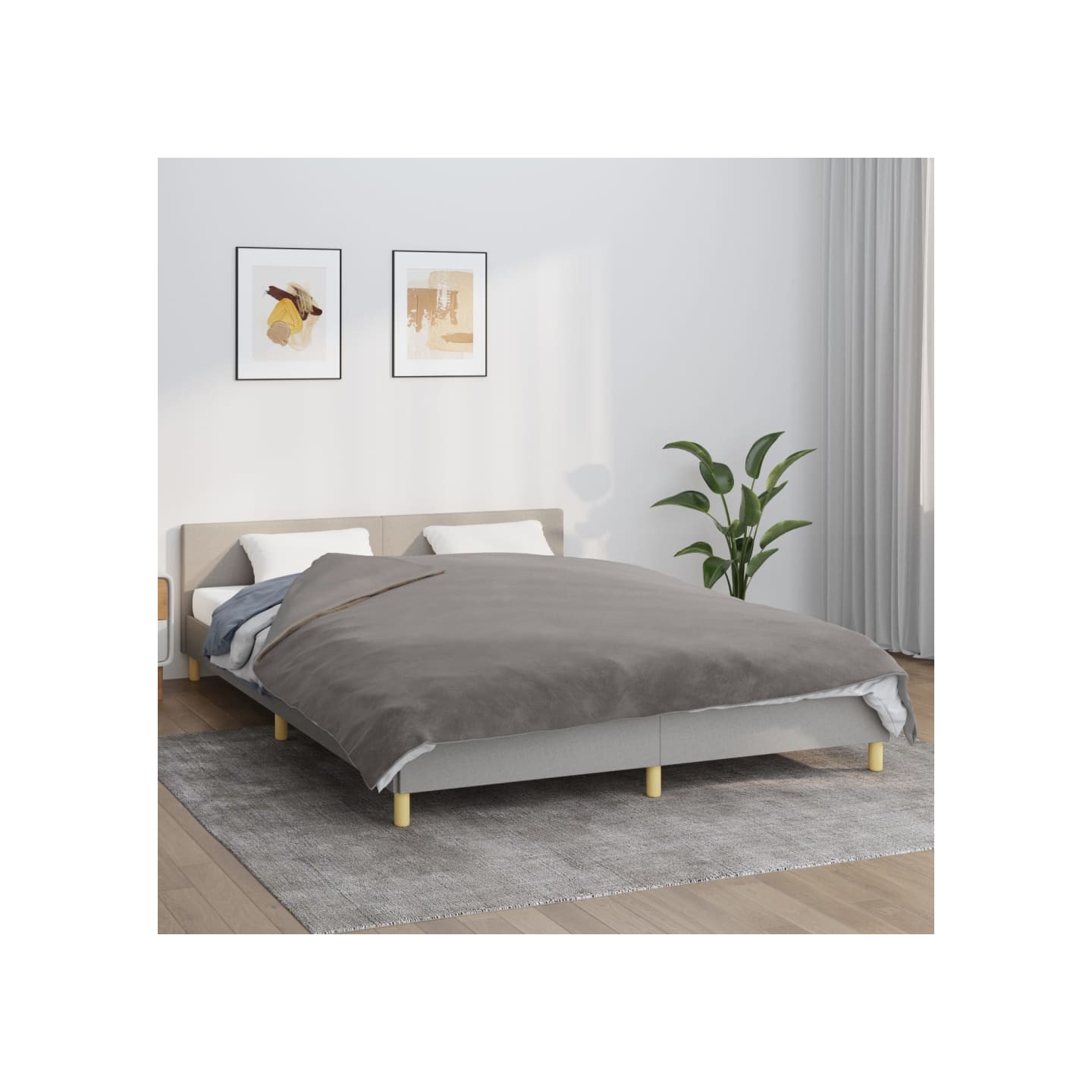 Couverture lestée avec housse Gris 200x230 cm 9 kg Tissu