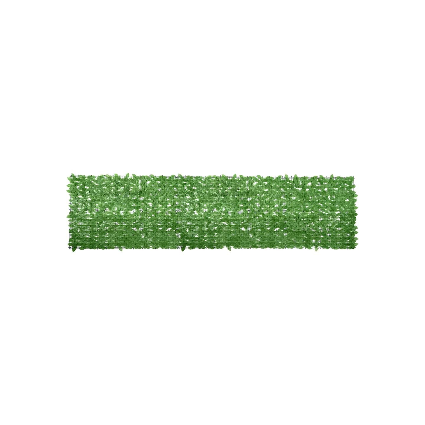 Écran de balcon avec feuilles vert 400x100 cm