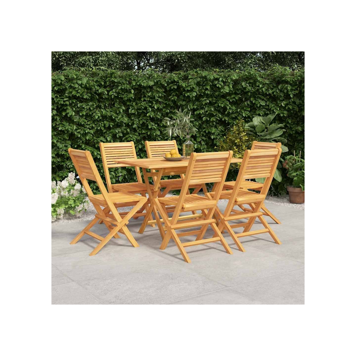 Ensemble à manger de jardin 7 pcs Bois de teck solide