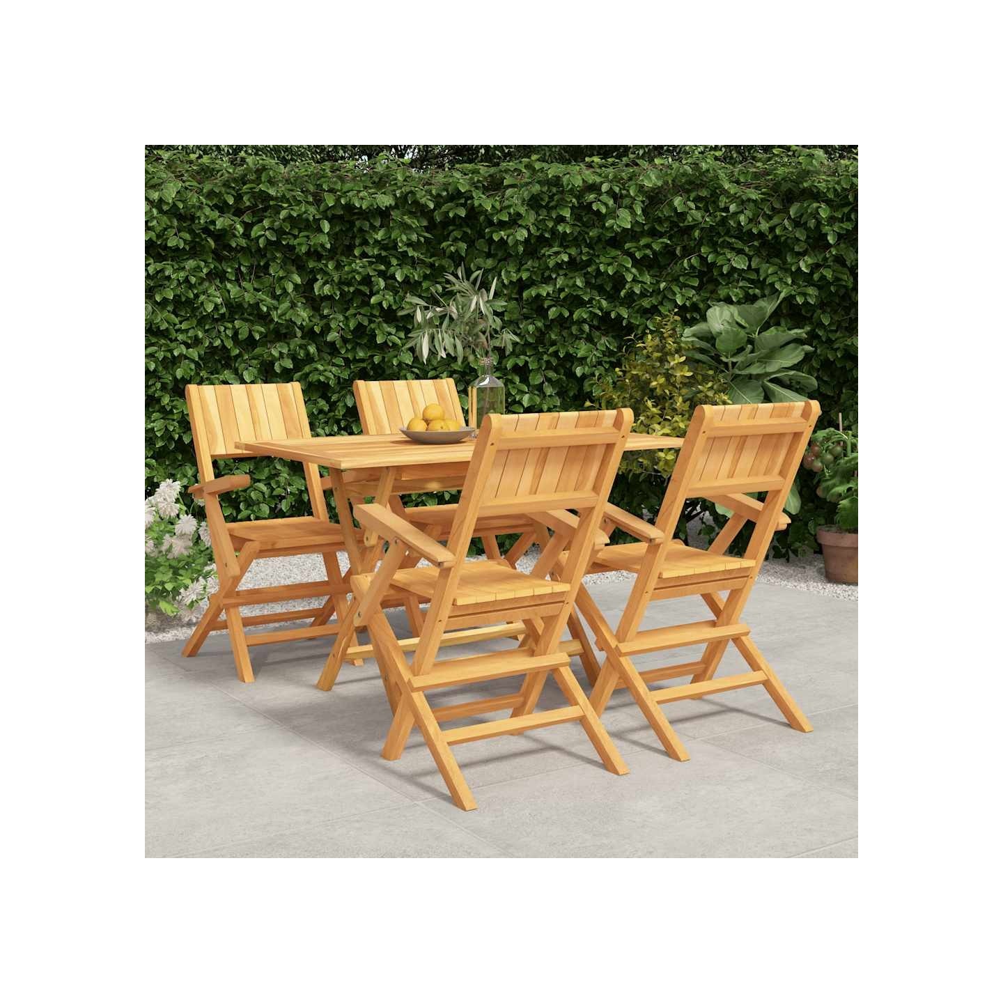 Ensemble à manger de jardin 5 pcs Bois de teck massif