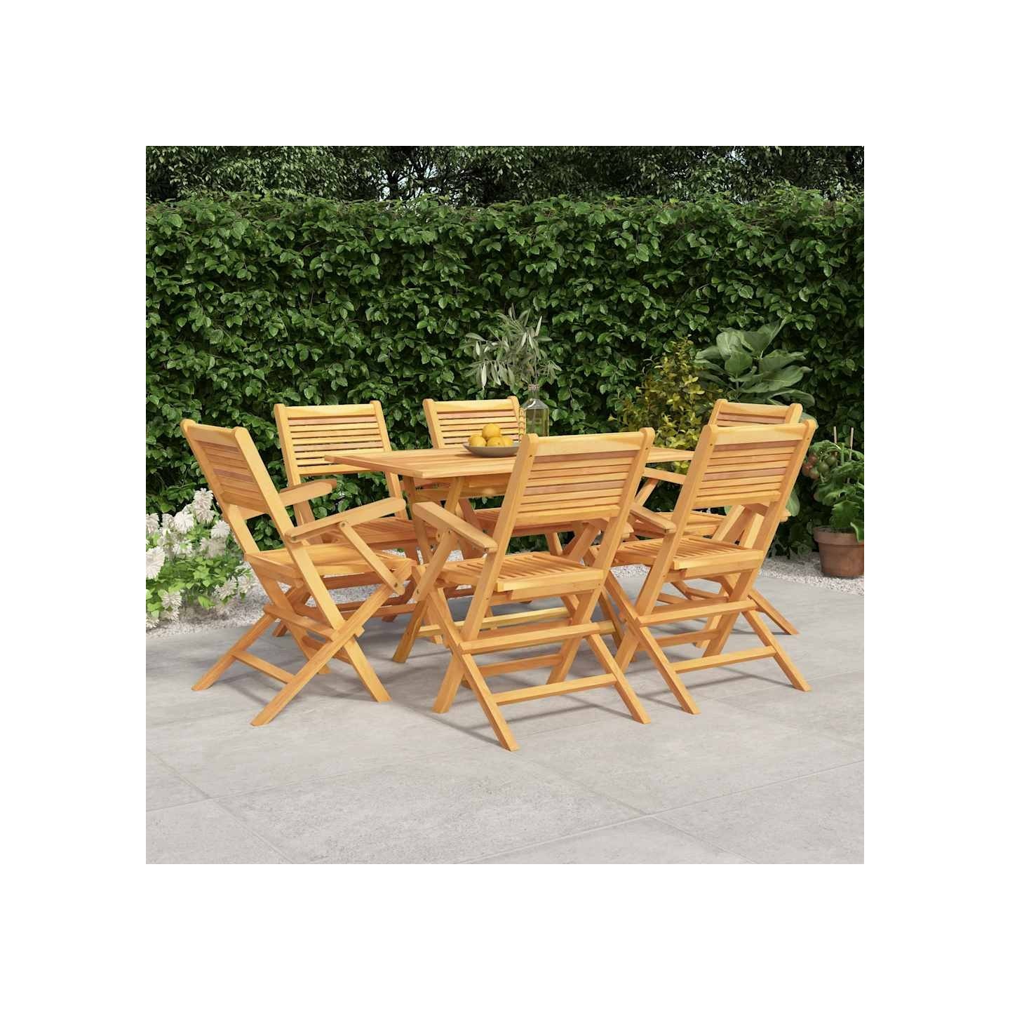 Ensemble à manger de jardin 7 pcs Bois de teck solide