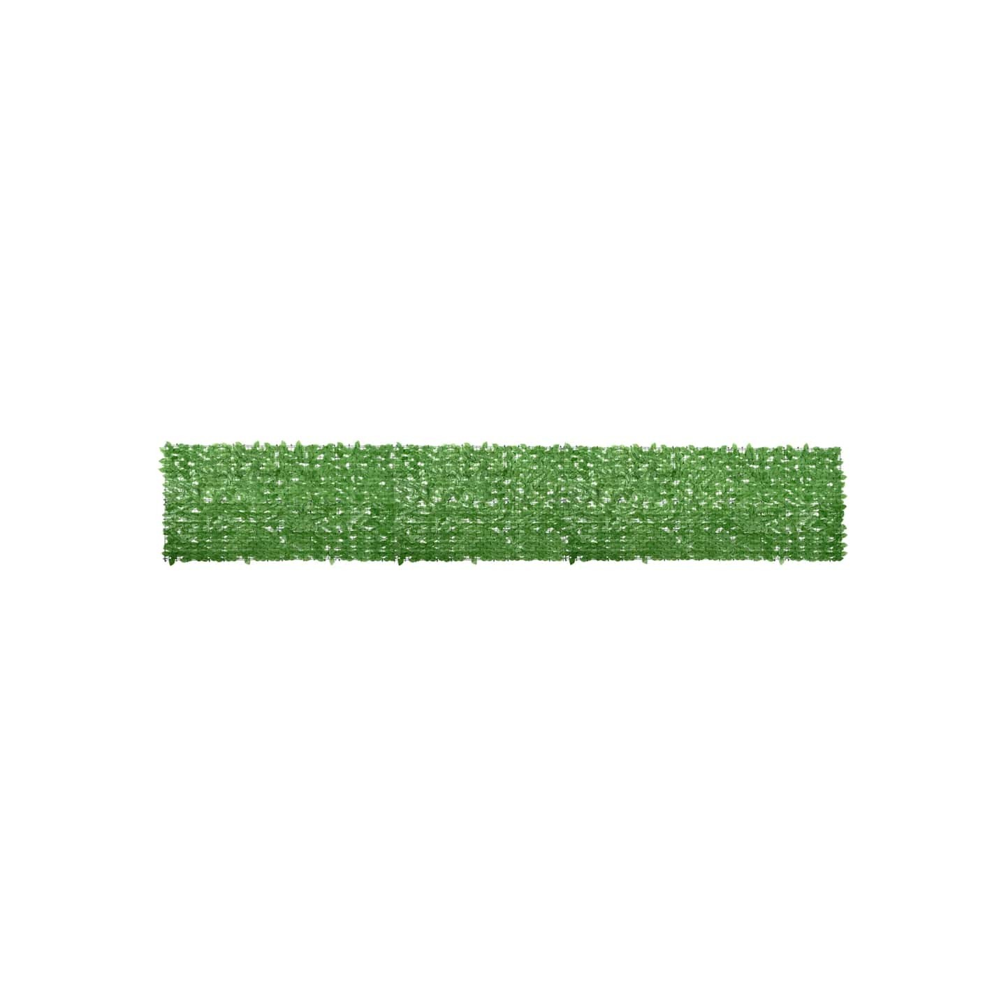 Écran de balcon avec feuilles vert 600x100 cm