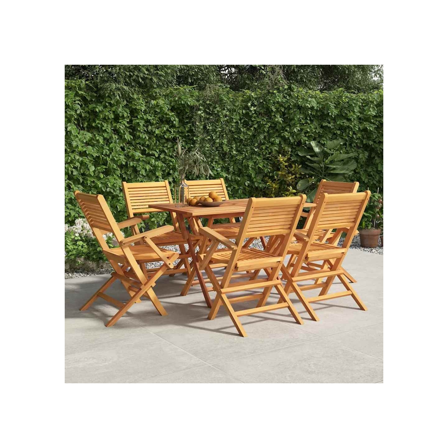 Chaises pliantes, lot de 6, 55 x 62 x 90 cm, en bois de teck massif