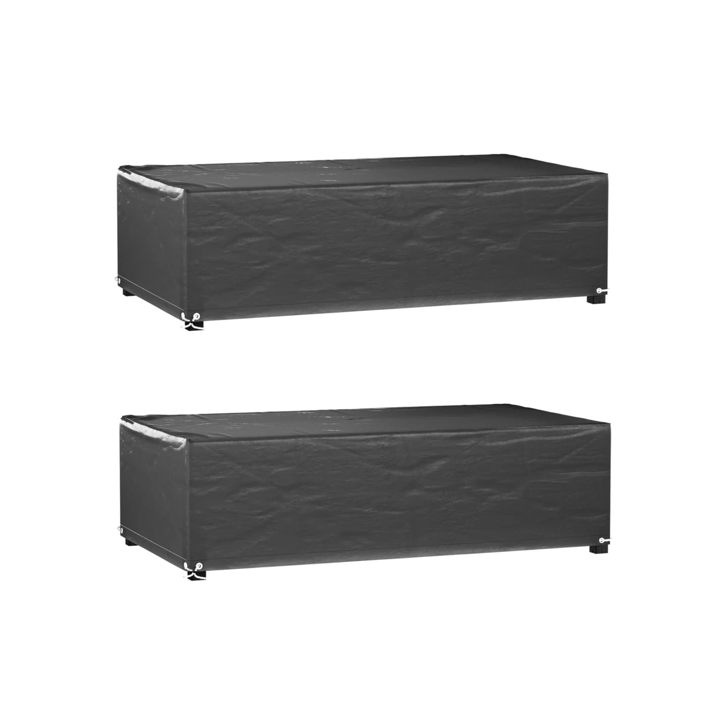 Housses salon de jardin 2pcs 8œillets 125x70x35cm rectangulaire