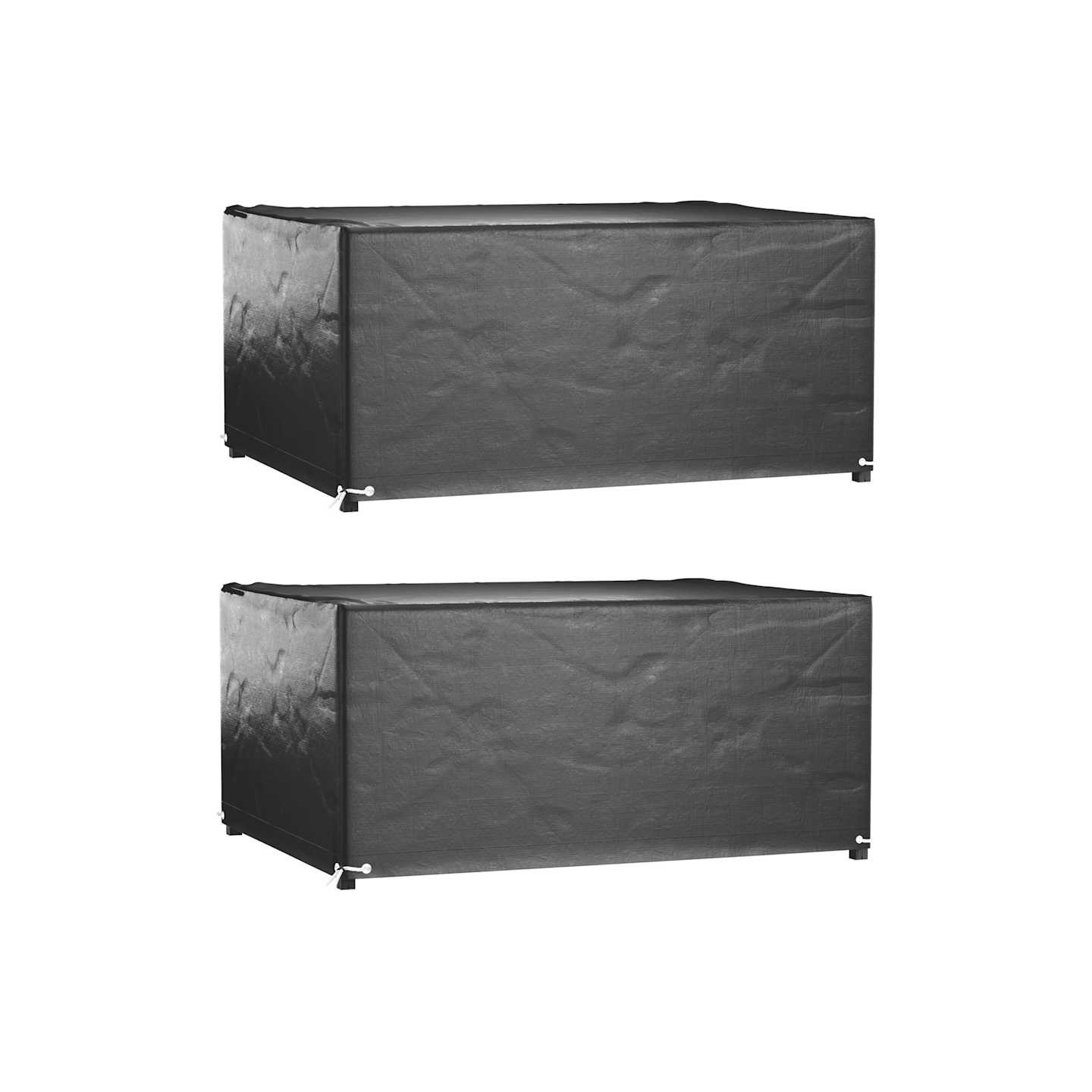 Housses salon de jardin2pcs 8œillets 160x120x75cm rectangulaire