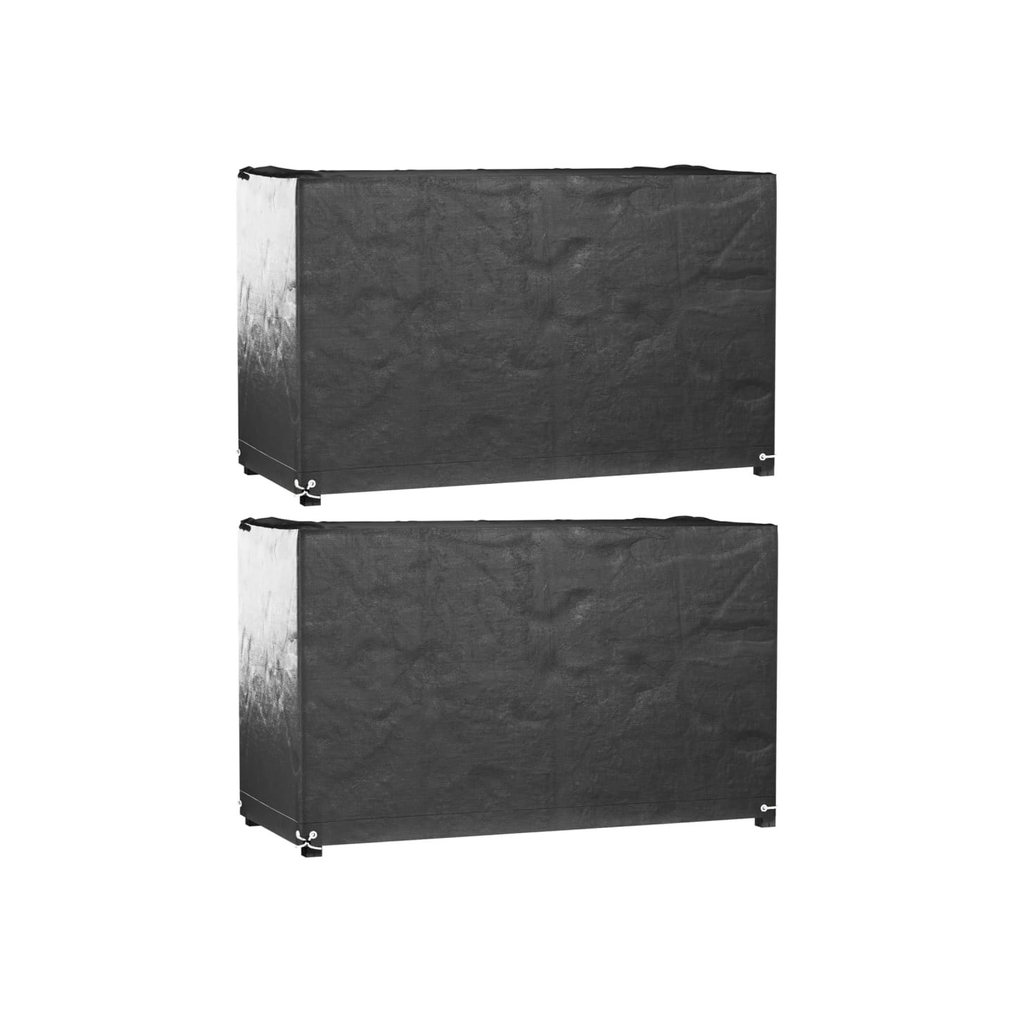 Housses salon de jardin 2pcs 8œillets 125x55x75cm rectangulaire