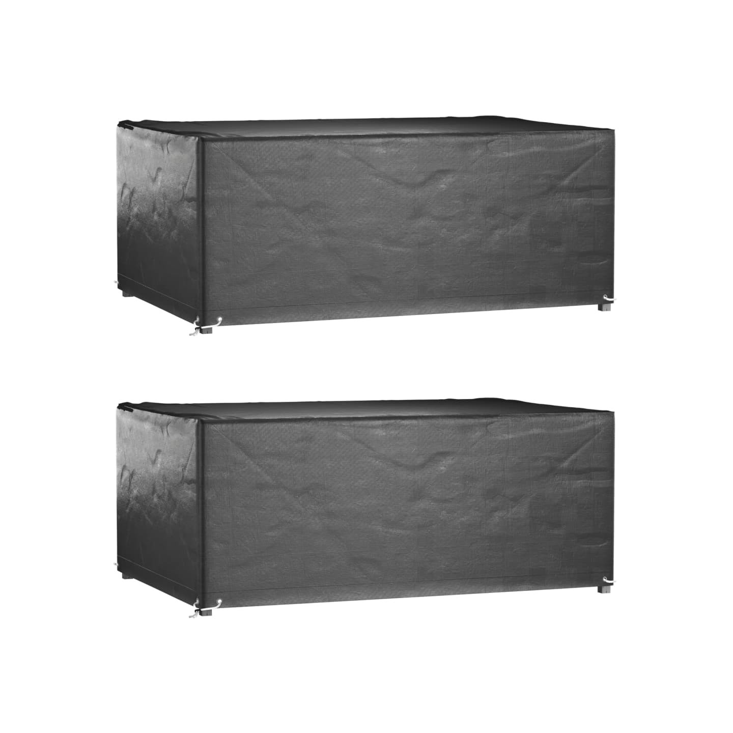 Housses salon de jardin2pcs 8œillets 180x122x75cm rectangulaire