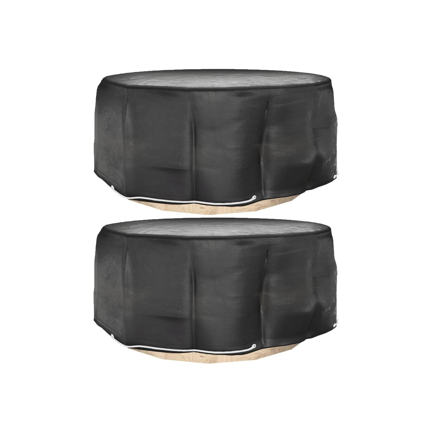 Housses pour meubles de jardin 2 pcs 10 œillets Ø260x90 cm rond