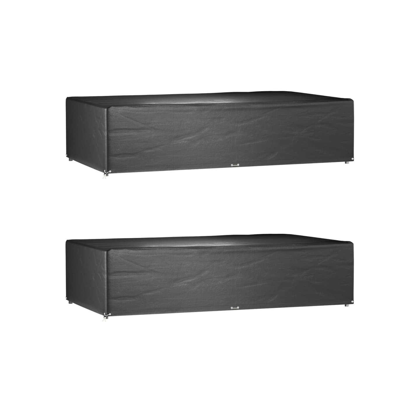 Housses de salon de jardin 2 pcs 12 œillets rectangulaire