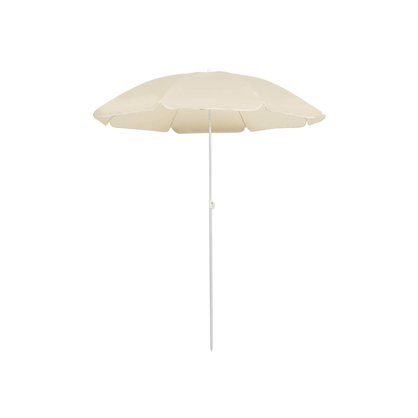 Parasol de jardin avec mât en acier sable 180 cm