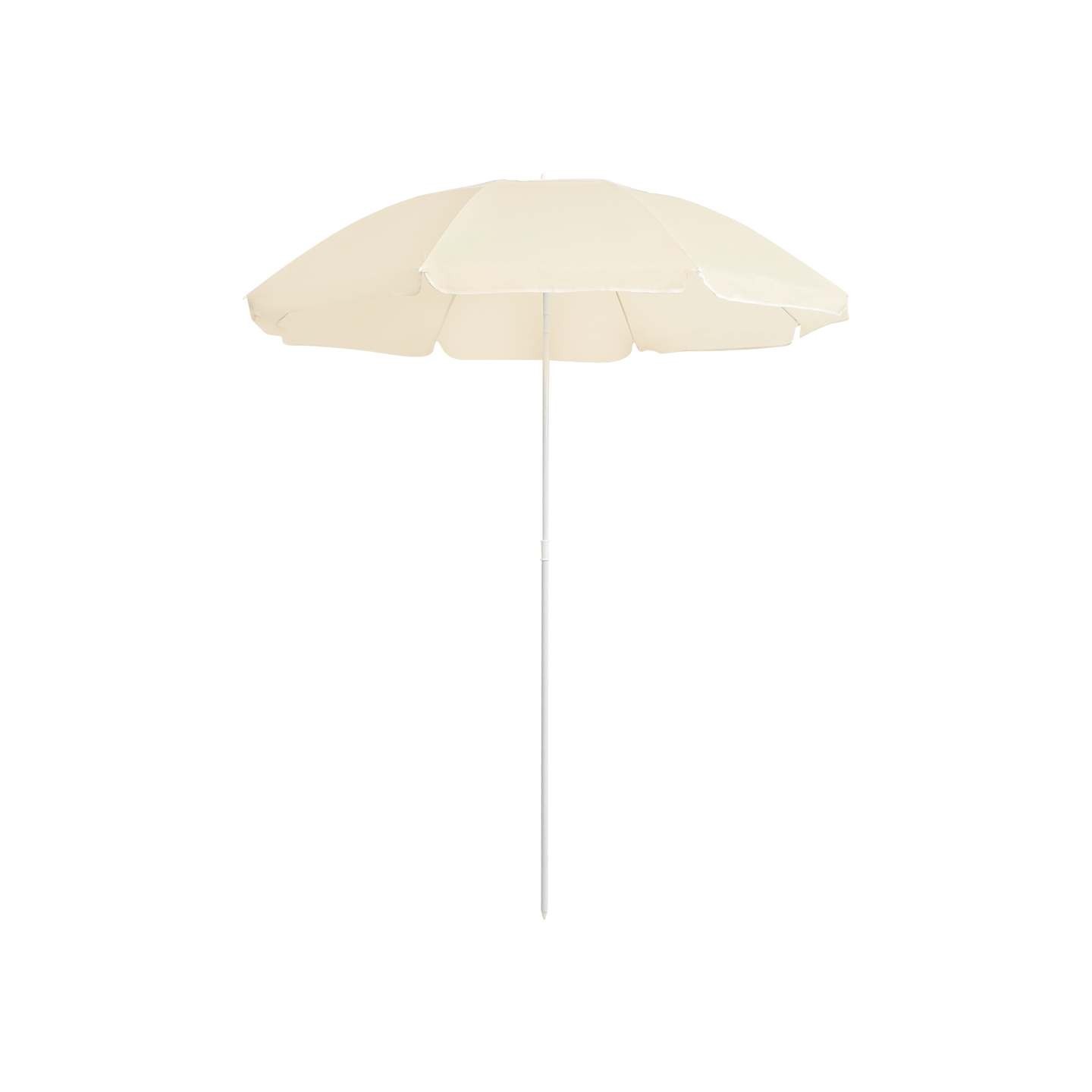 Parasol de jardin avec mât en acier sable 180 cm