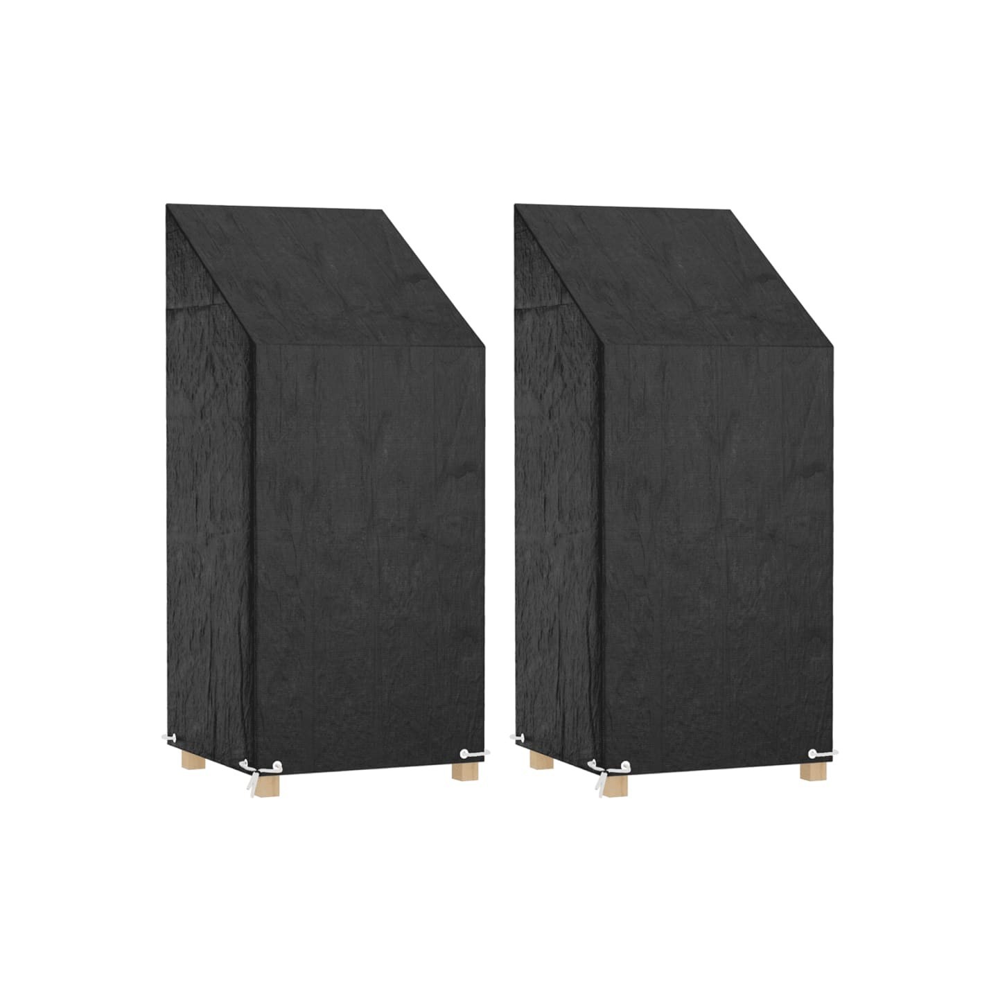 Housses de chaise de jardin 2 pcs 8 œillets 65x65x110/150 cm PE