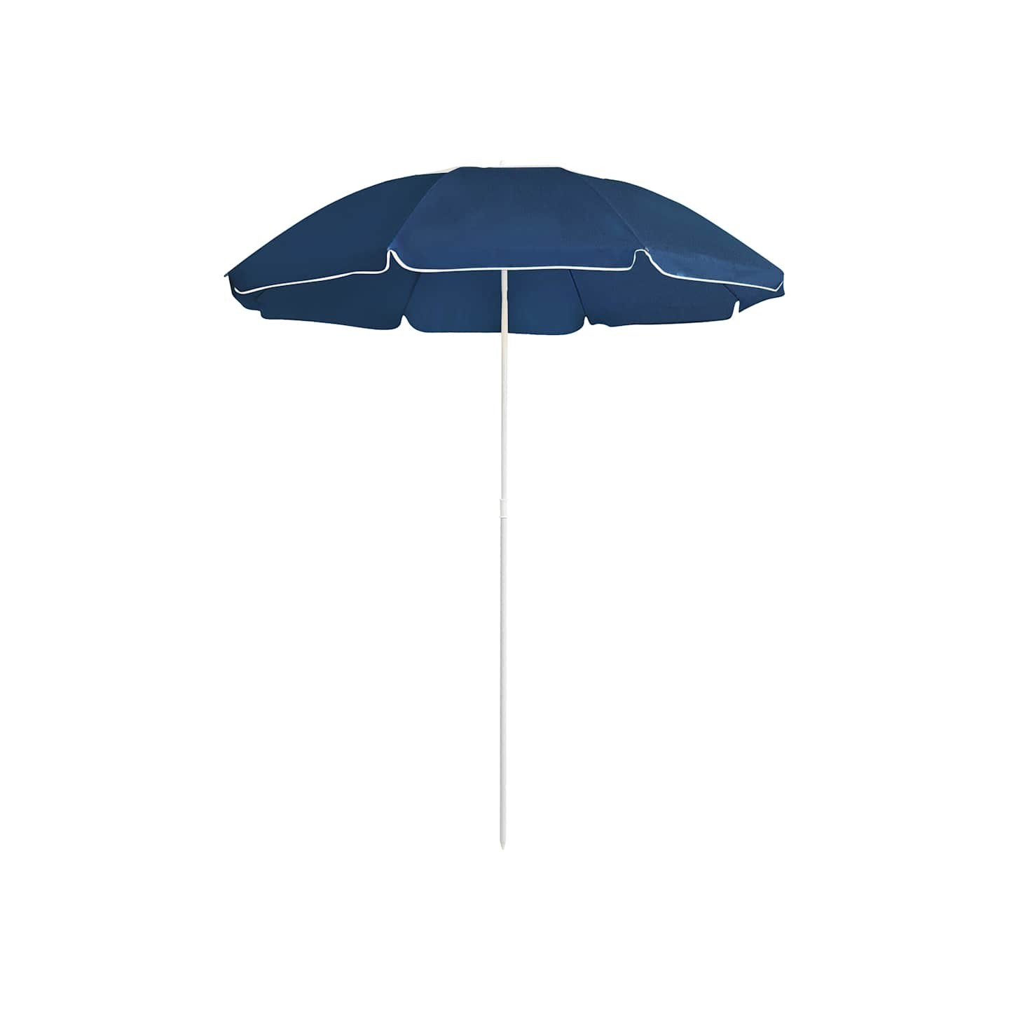 Parasol de jardin avec mât en acier bleu 180 cm
