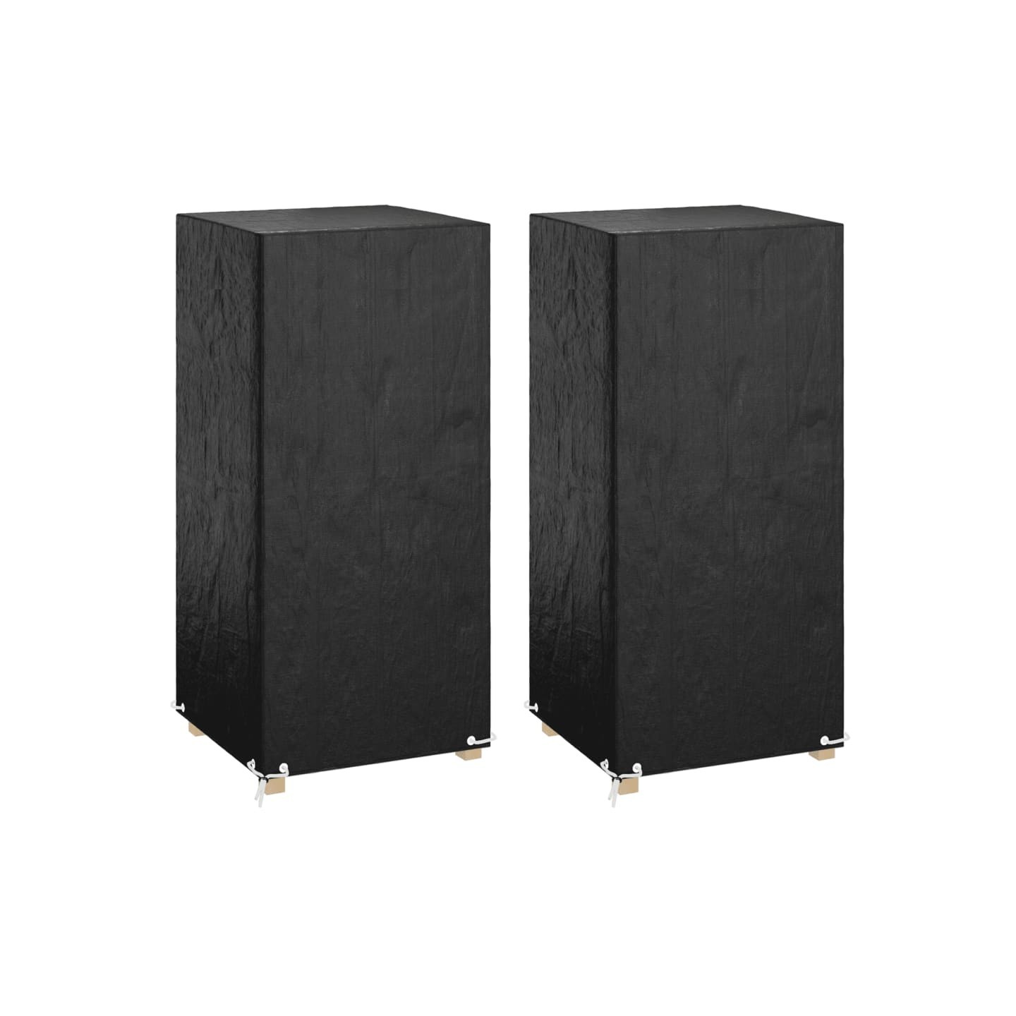 Housses de chaise de jardin 2 pcs 8 œillets 75x70x140 cm PE