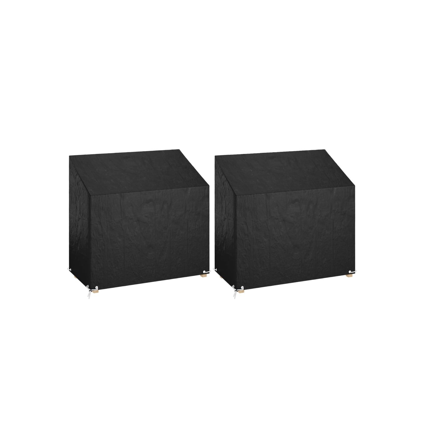 Housses de banc de jardin 2 pcs 8 œillets 130x70x70/88 cm PE