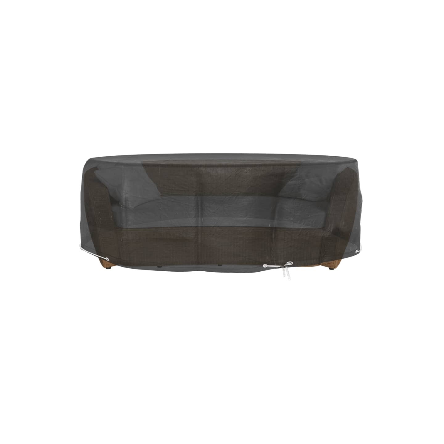 Housses pour salon îlot 2 pcs 8 œillets Ø188x50 cm rond