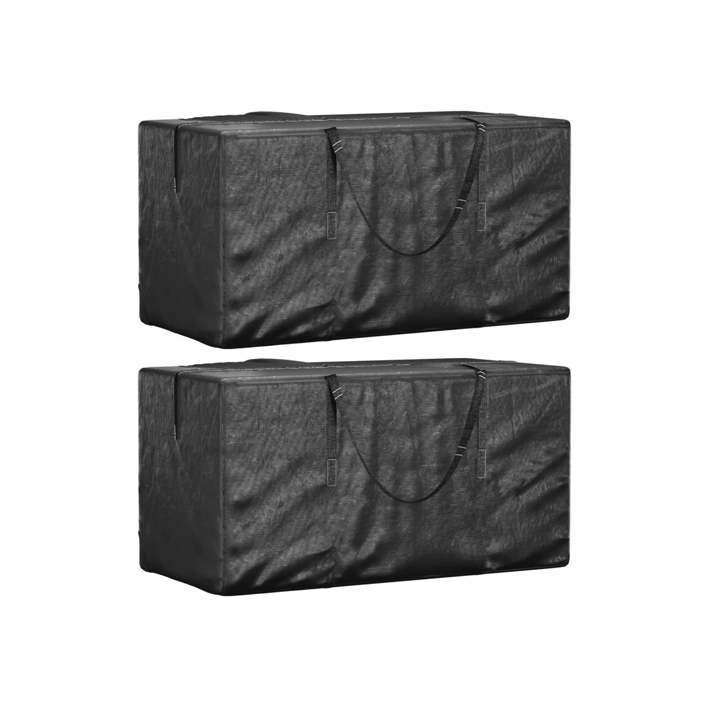 Sacs de rangement pour coussins de jardin 2 pcs noir