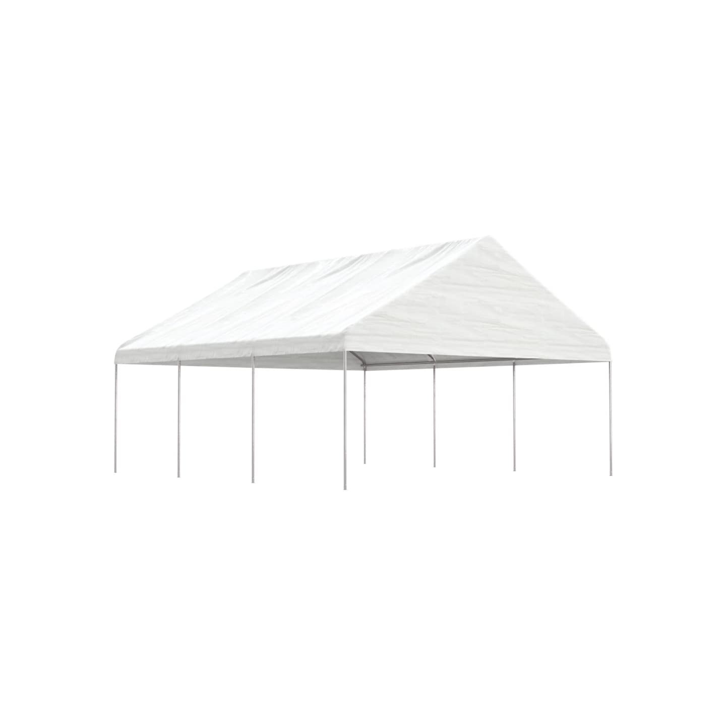 Belvédère avec toit blanc 6,69x5,88x3,75 m polyéthylène