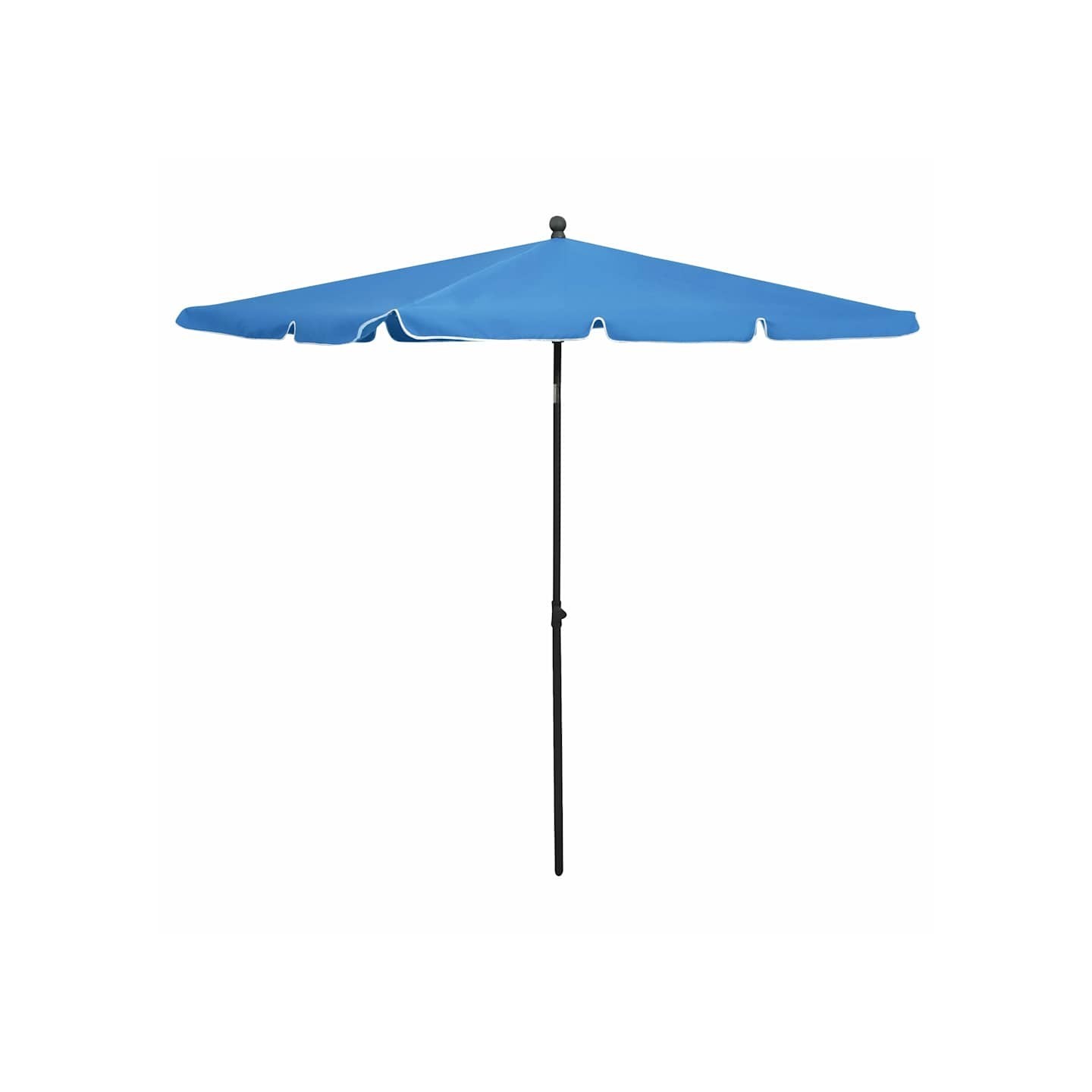 Parasol de jardin avec mât 210x140 cm Bleu azuré