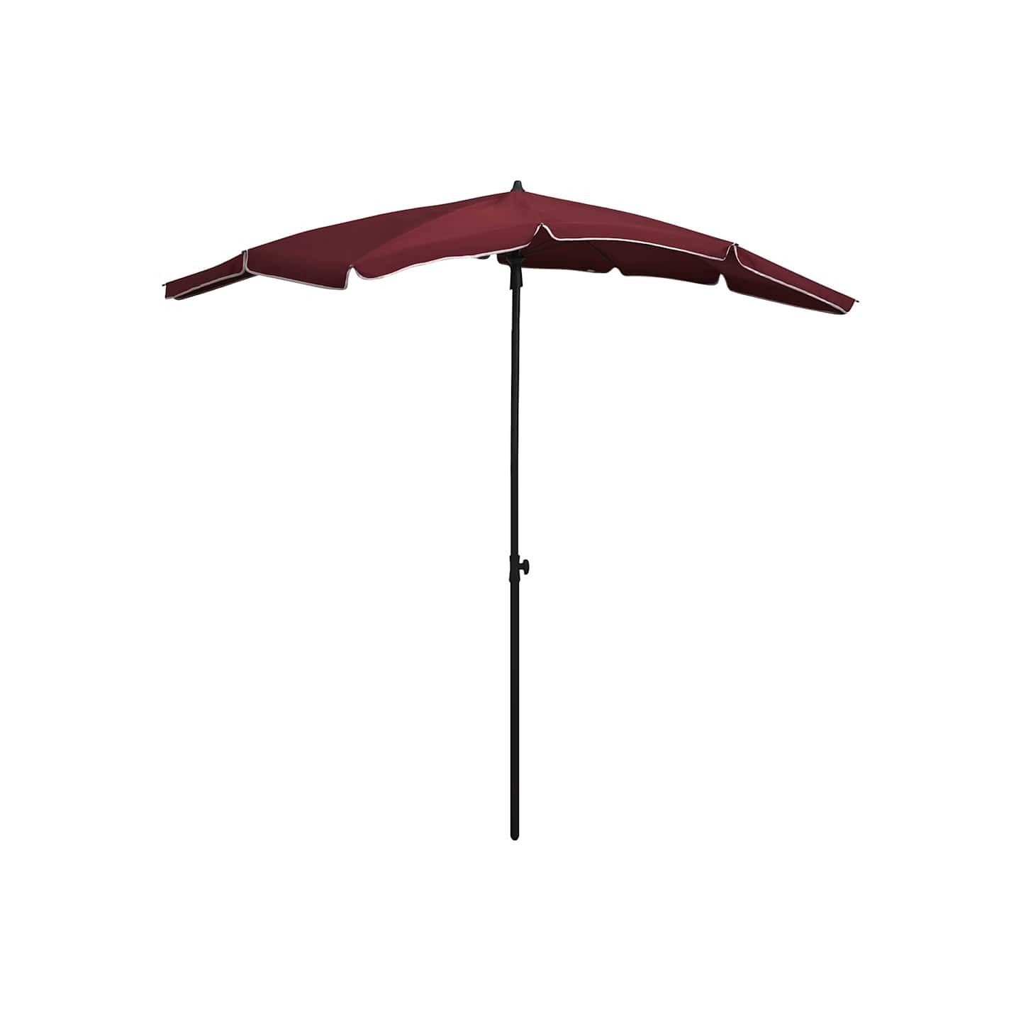 Parasol de jardin avec mât 200x130 cm rouge bordeaux