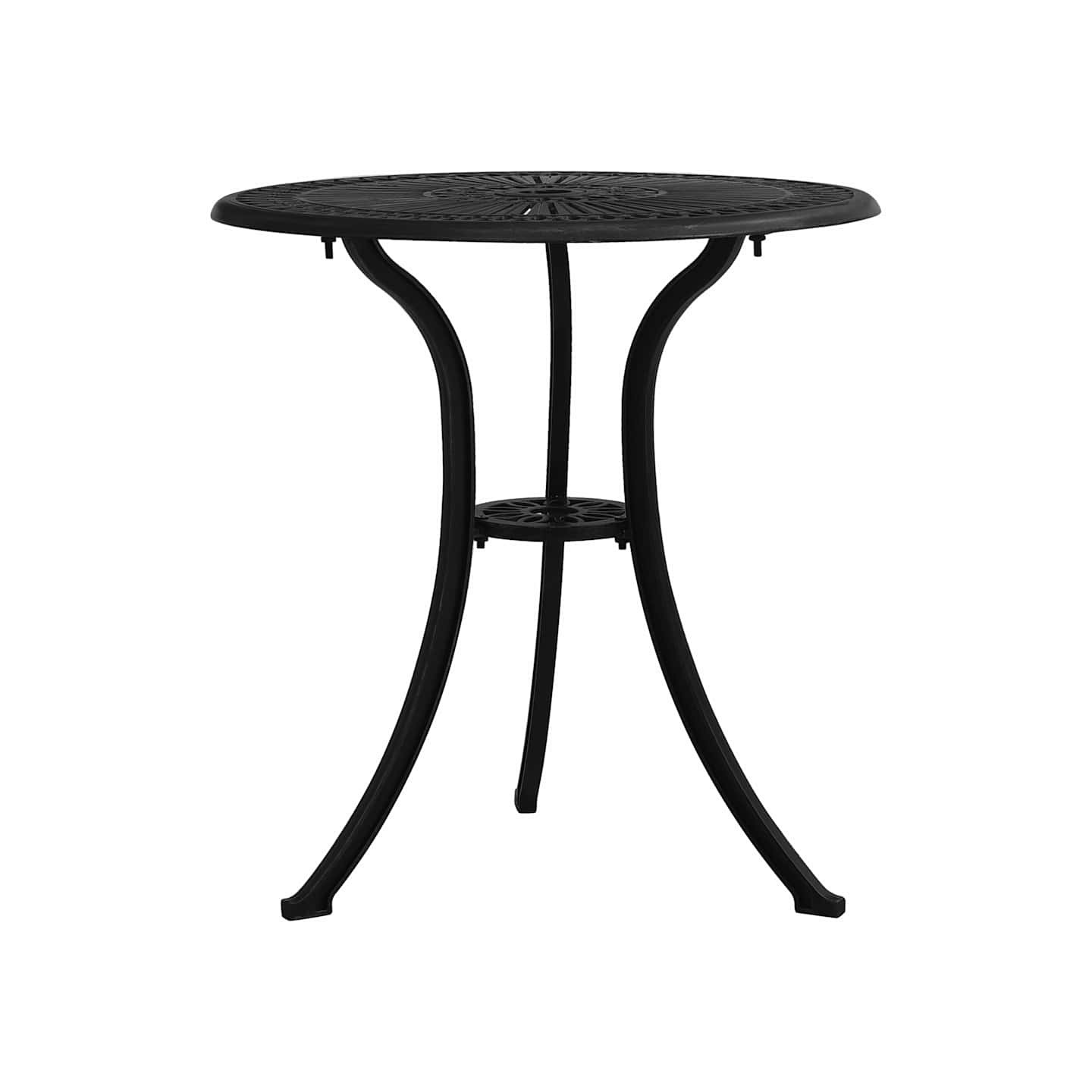 Table de jardin Noir 62x62x65 cm Aluminium coulé
