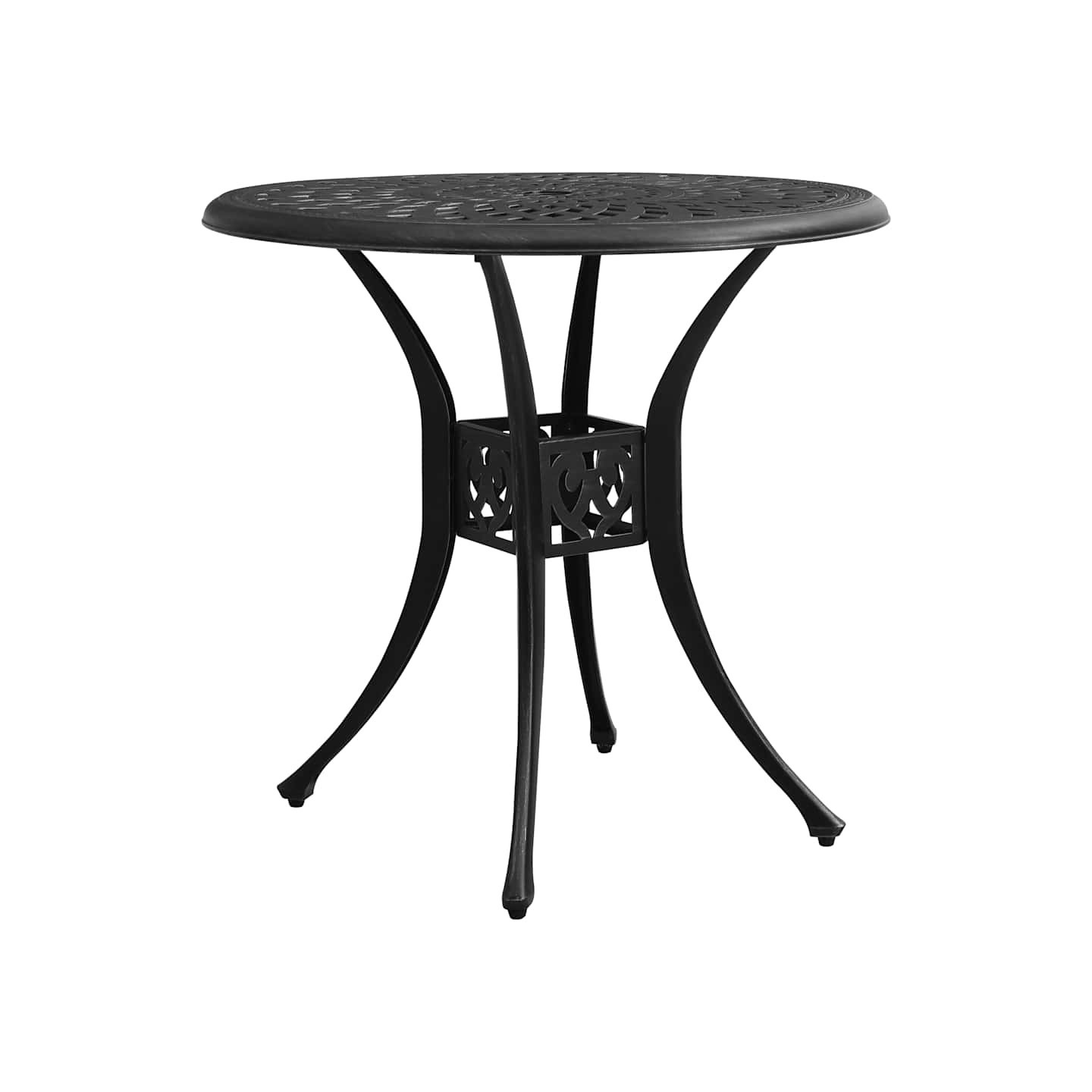 Table de jardin Noir 78x78x72 cm Aluminium coulé
