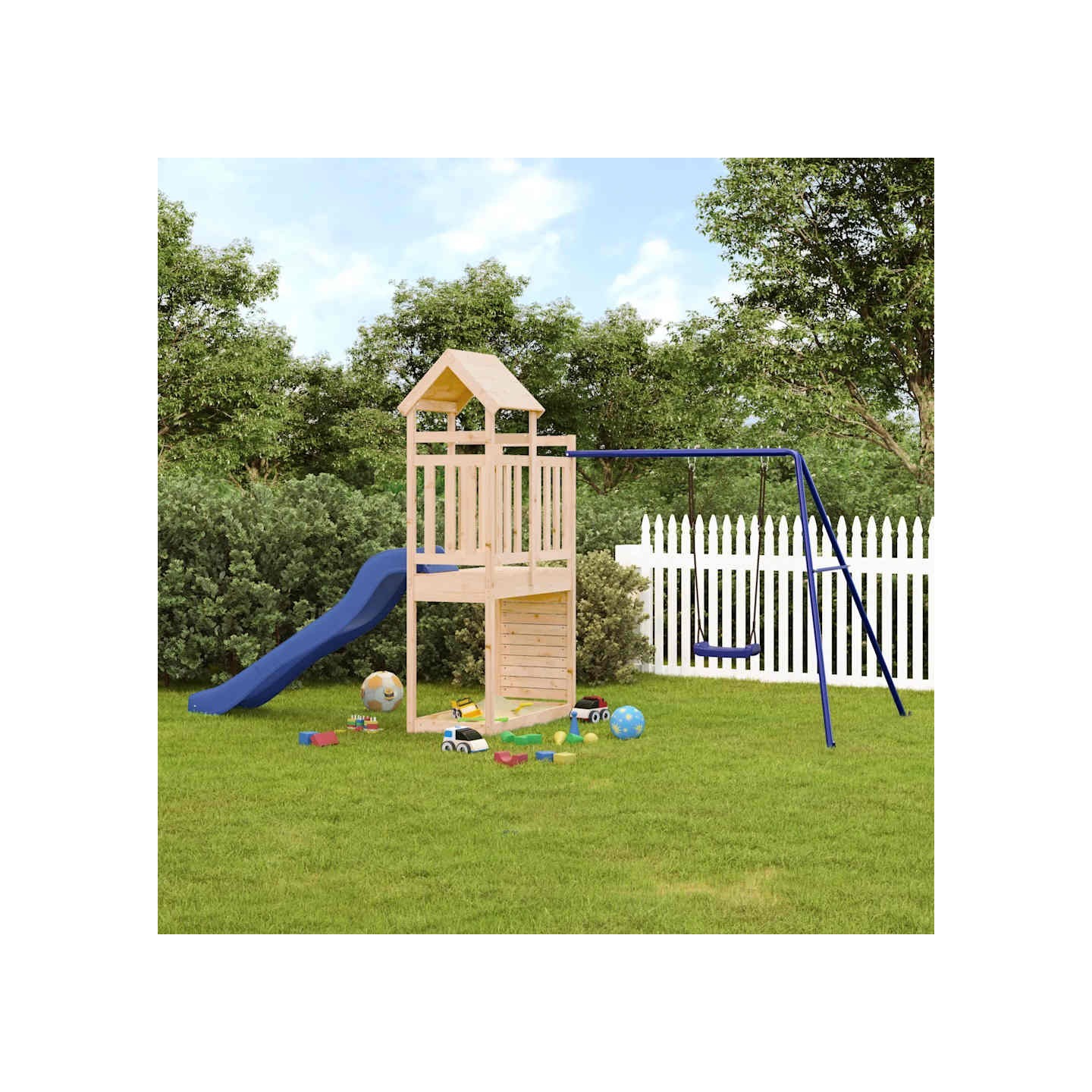 Aire de jeux d'extérieur bois de pin massif
