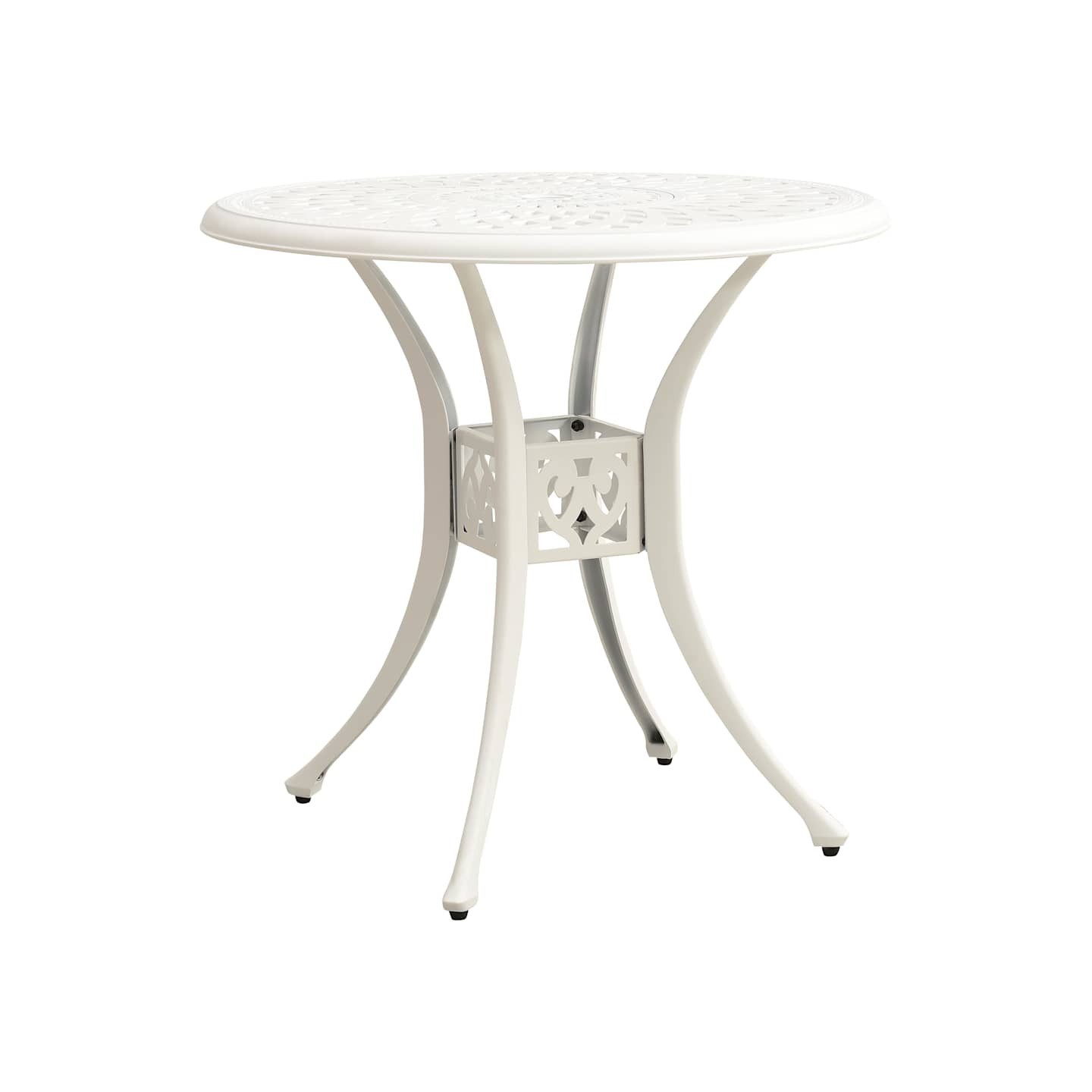 Table de jardin Blanc 78x78x72 cm Aluminium coulé
