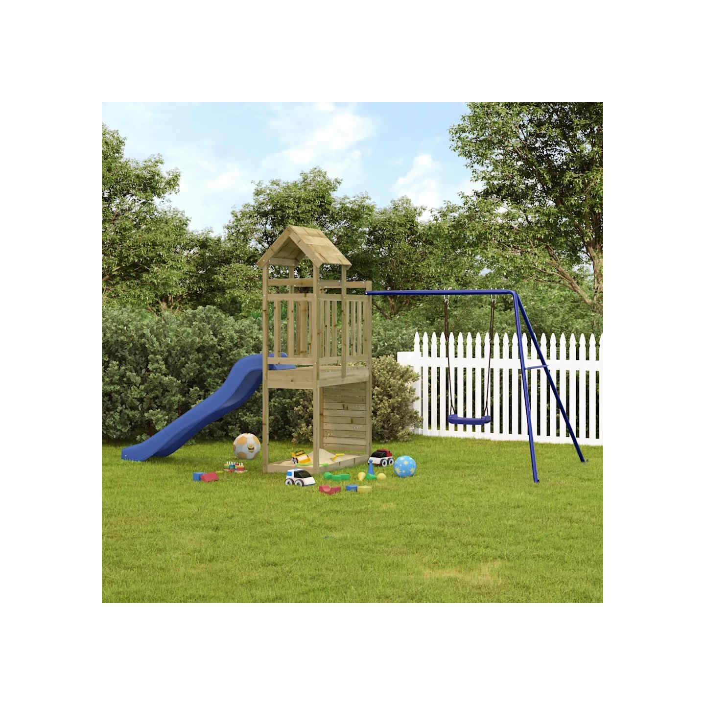 Aire de jeux d'extérieur bois de pin imprégné