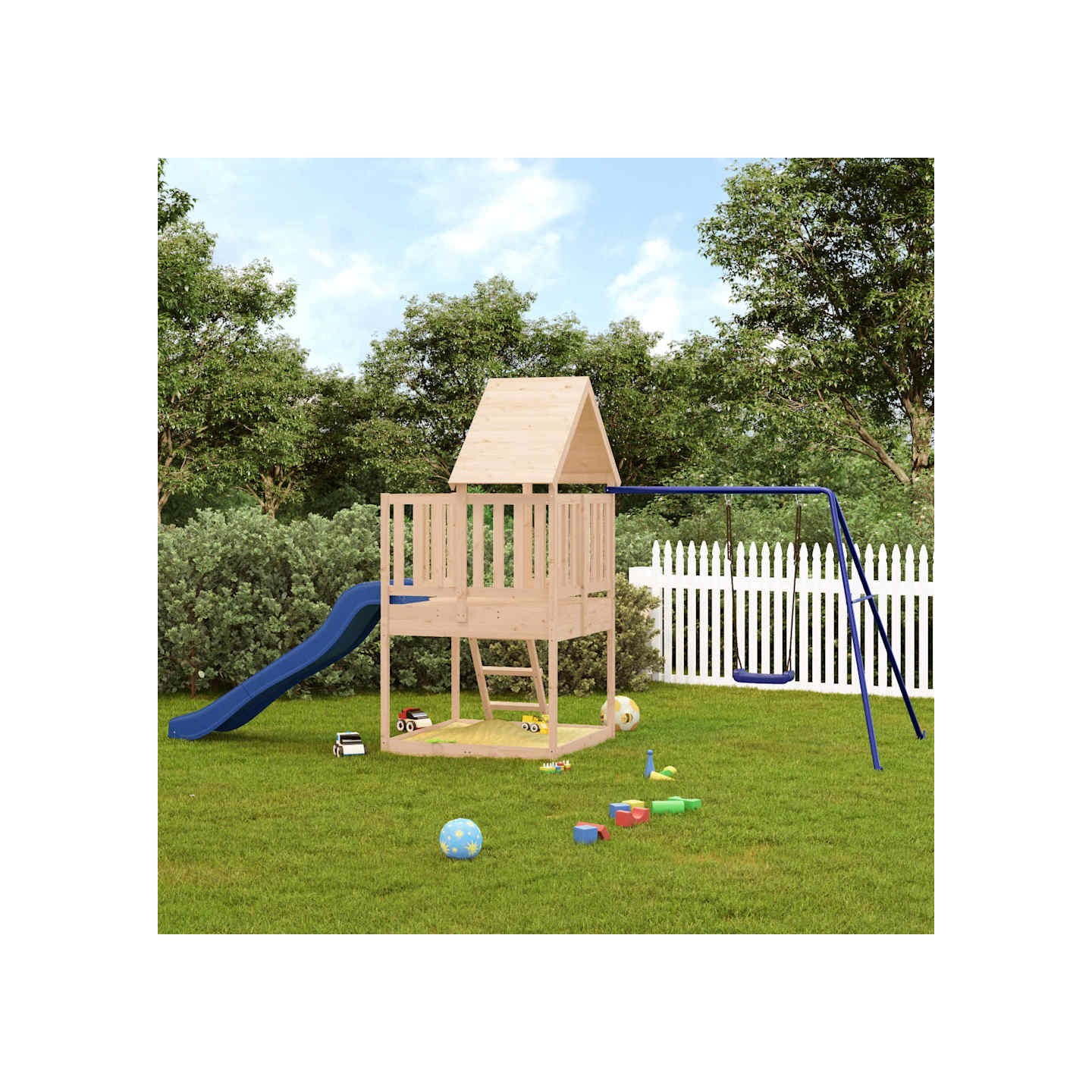 Aire de jeux d'extérieur bois de pin massif