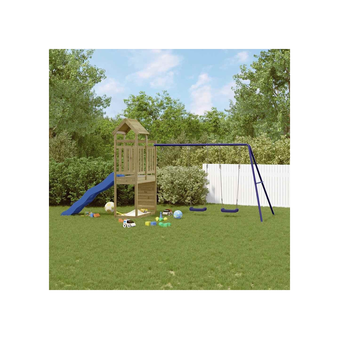 Aire de jeux d'extérieur bois de pin imprégné