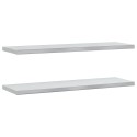 Étagères murales 2 pcs 100x30 cm argenté acier inoxydable