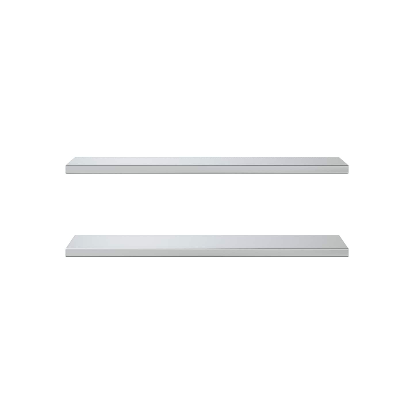 Étagères murales 2 pcs 100x30 cm argenté acier inoxydable