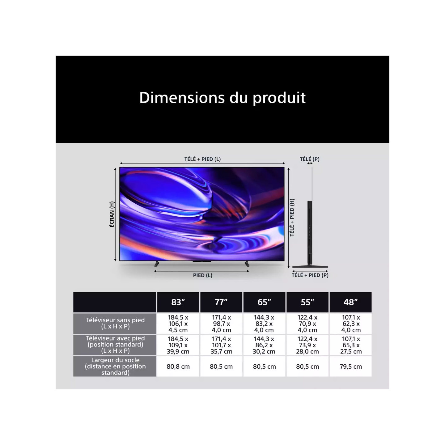 TV OLED Sony Bravia 6 83" K83A65PB 4K 120 Hz | Nimestore
