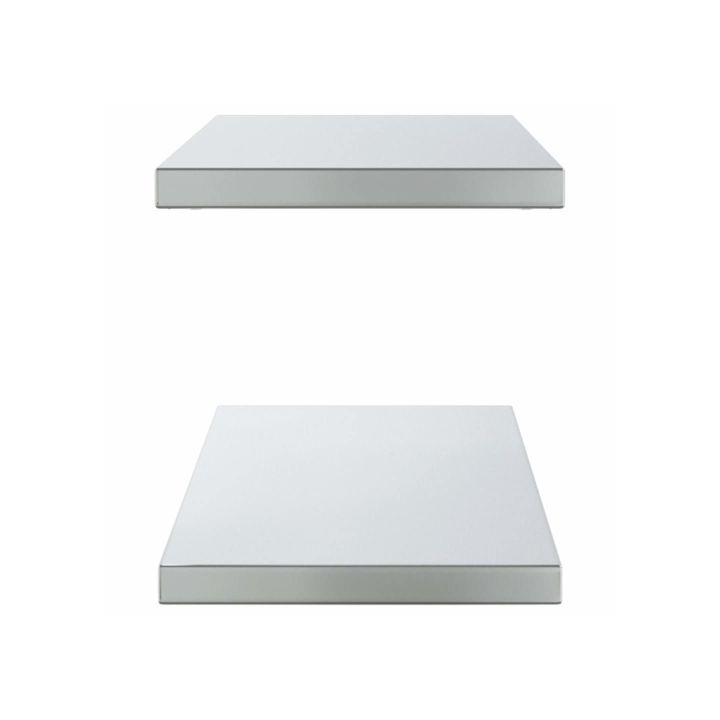Étagères murales 2 pcs 100x30 cm argenté acier inoxydable