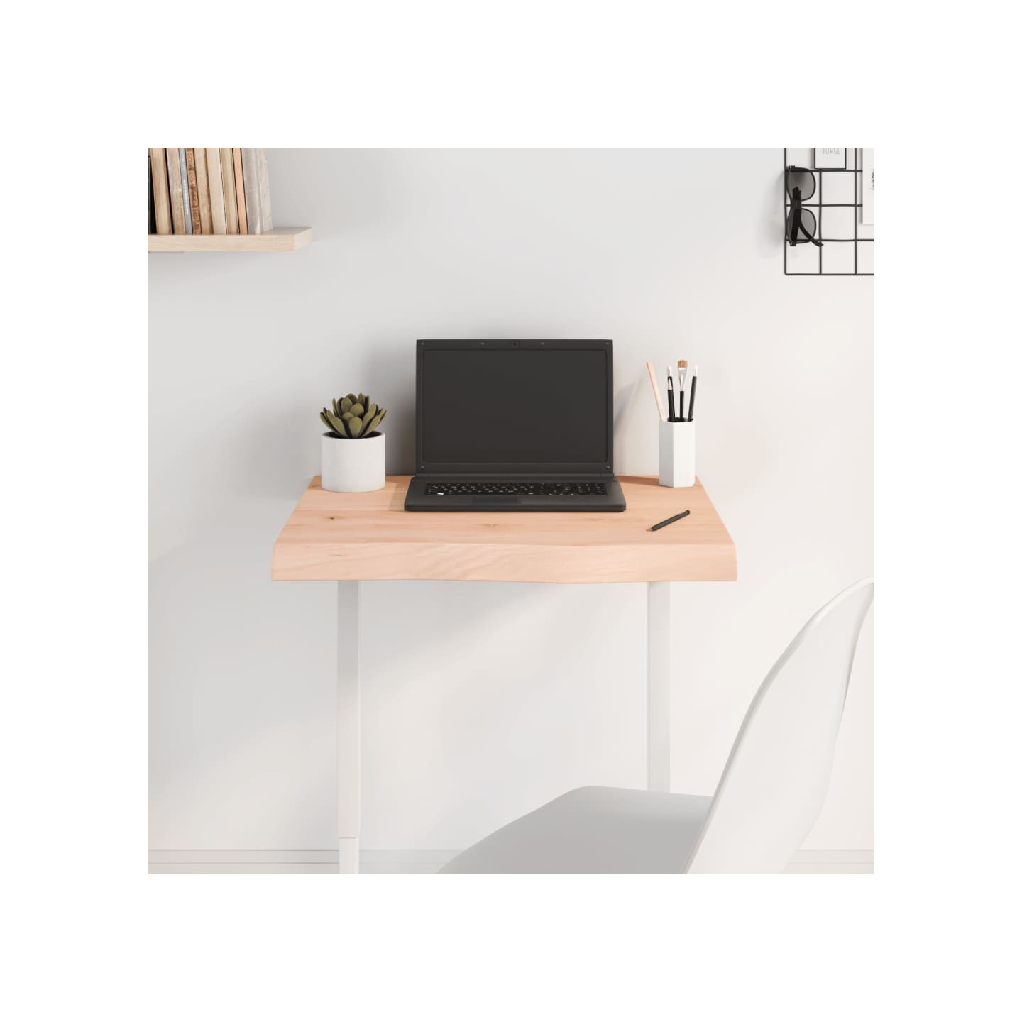 Dessus de table 60x40x(2-6) cm bois de chêne massif non traité