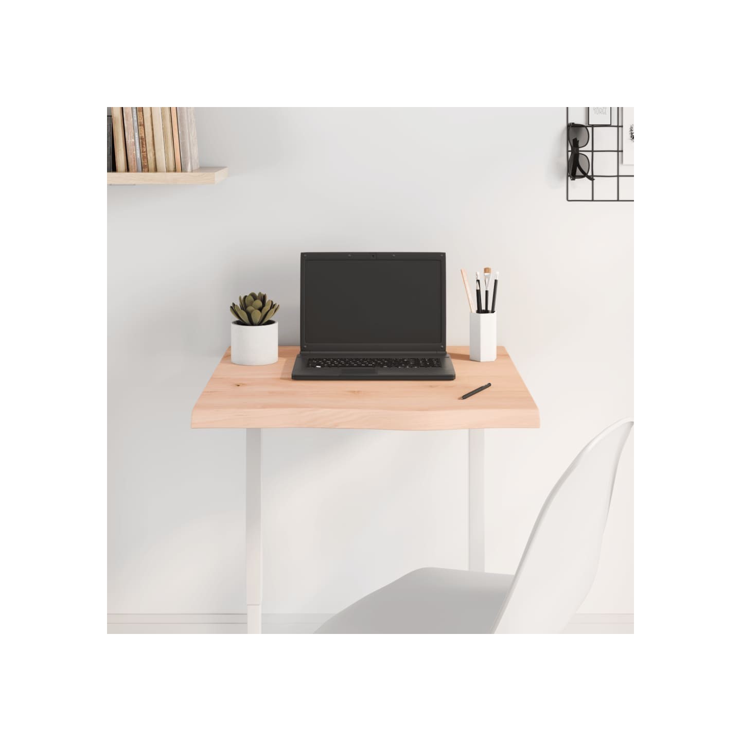 Dessus de table 60x60x(2-4) cm bois de chêne massif non traité