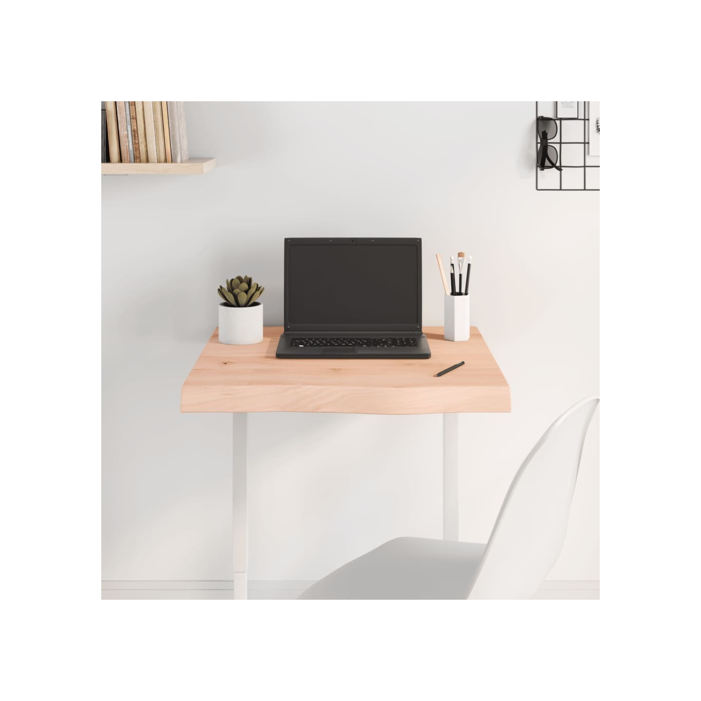 Dessus de table 60x60x(2-6) cm bois de chêne massif non traité