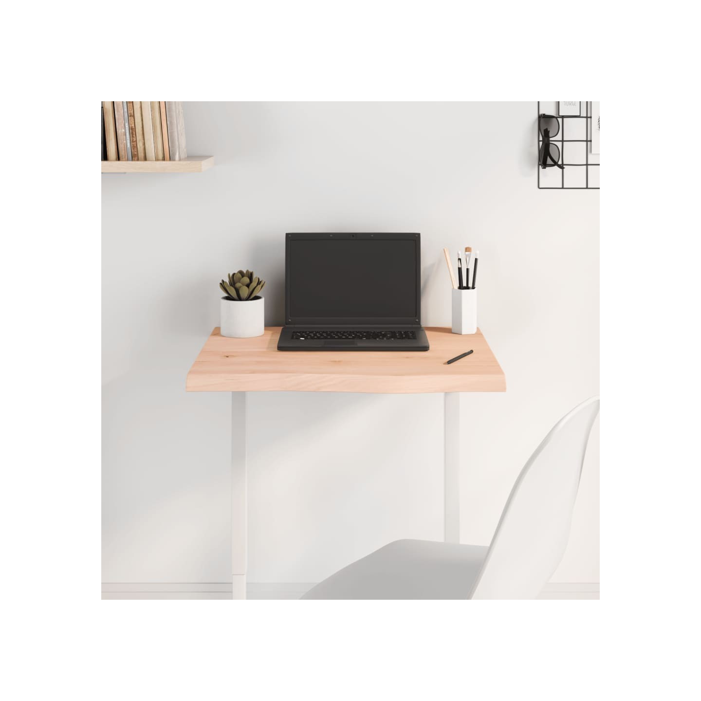 Dessus de table 60x50x(2-4) cm bois de chêne massif non traité