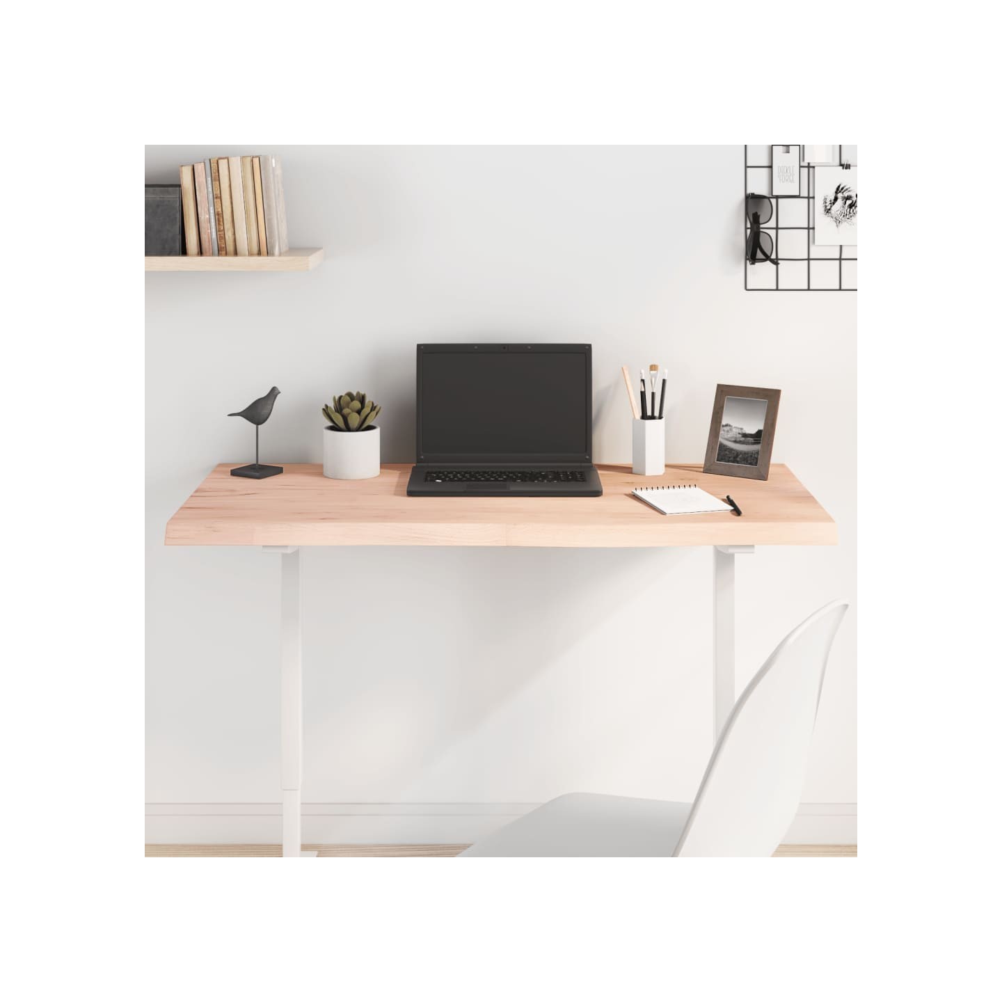 Dessus de table 100x40x(2-4) cm bois de chêne massif non traité