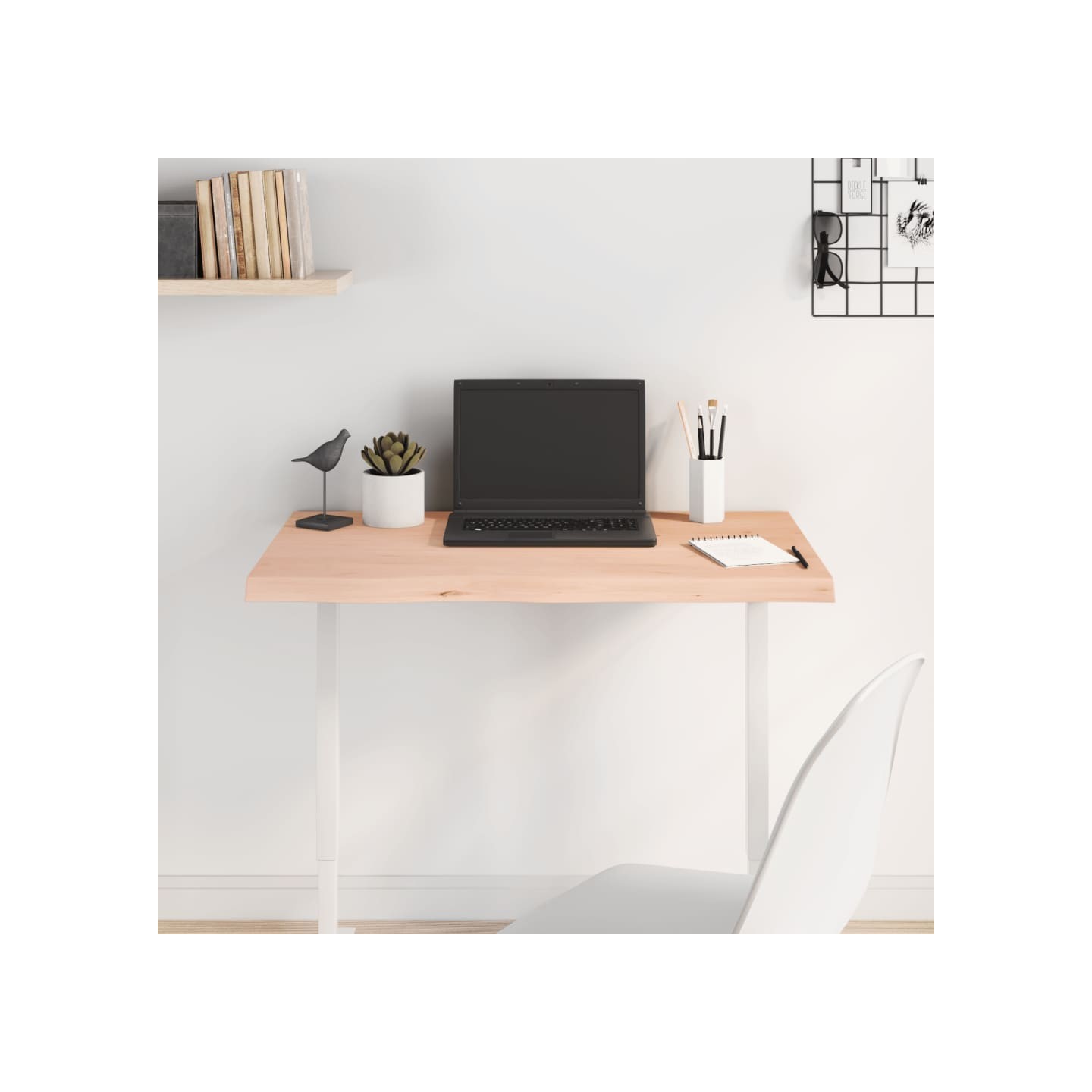 Dessus de table 80x50x(2-4) cm bois de chêne massif non traité