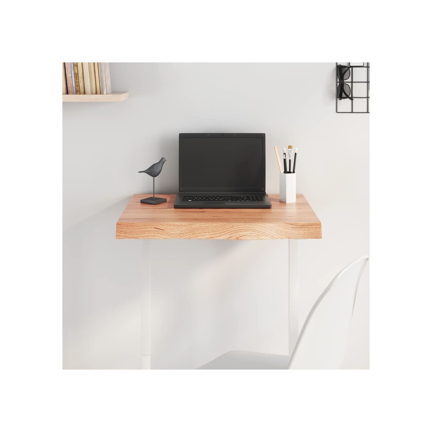 Dessus de table marron clair bois chêne massif traité