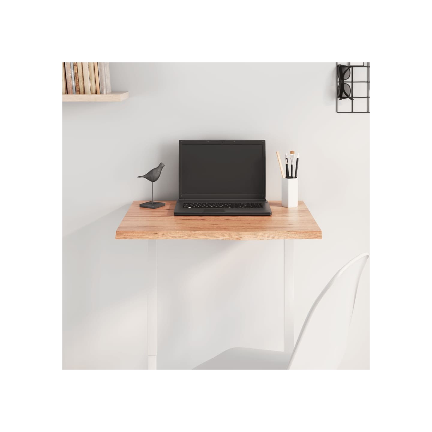 Dessus de table marron clair 60x50x2 cm bois chêne traité