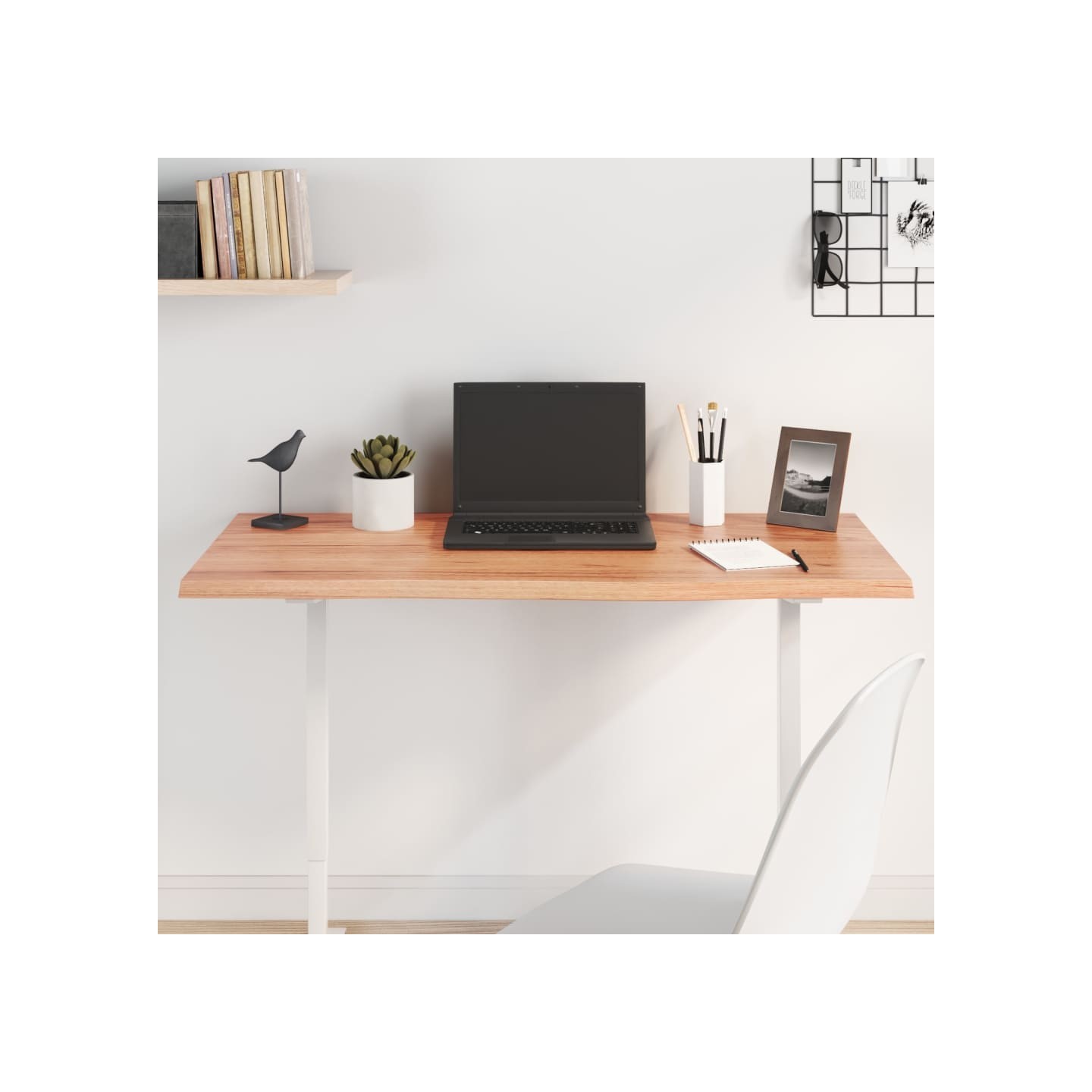 Dessus de table marron clair 100x40x2 cm bois chêne traité