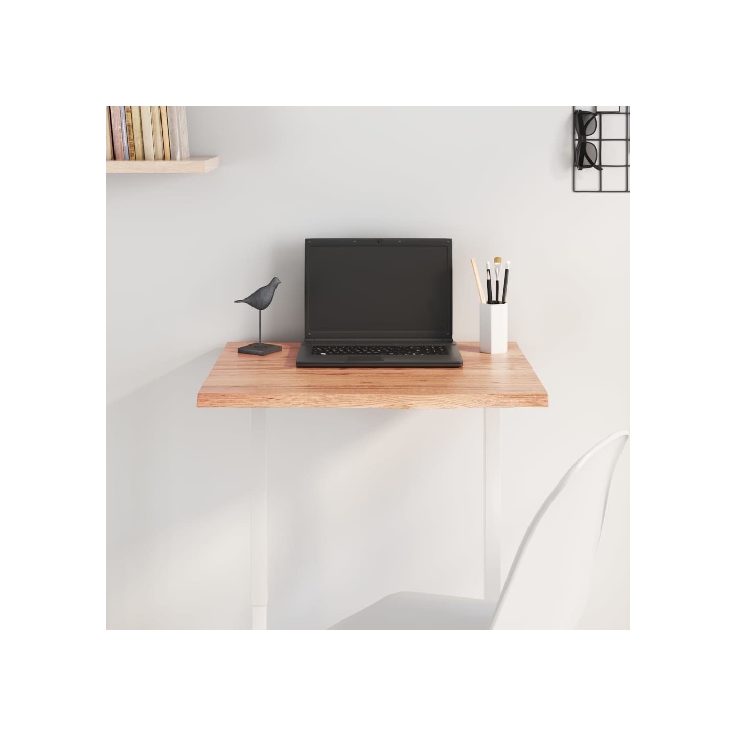 Dessus de table marron clair 60x60x2 cm bois chêne traité
