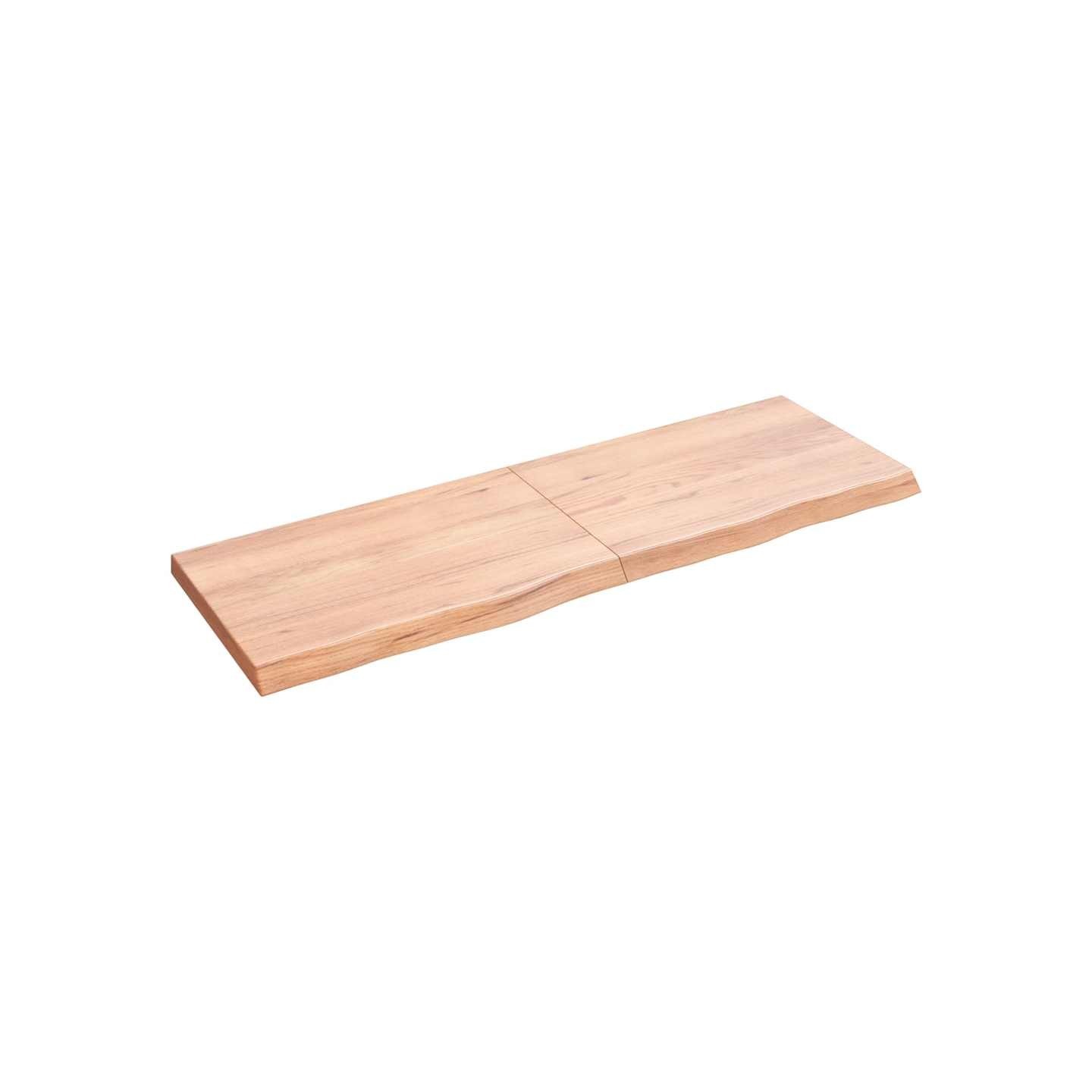 Dessus de table marron clair bois chêne massif traité