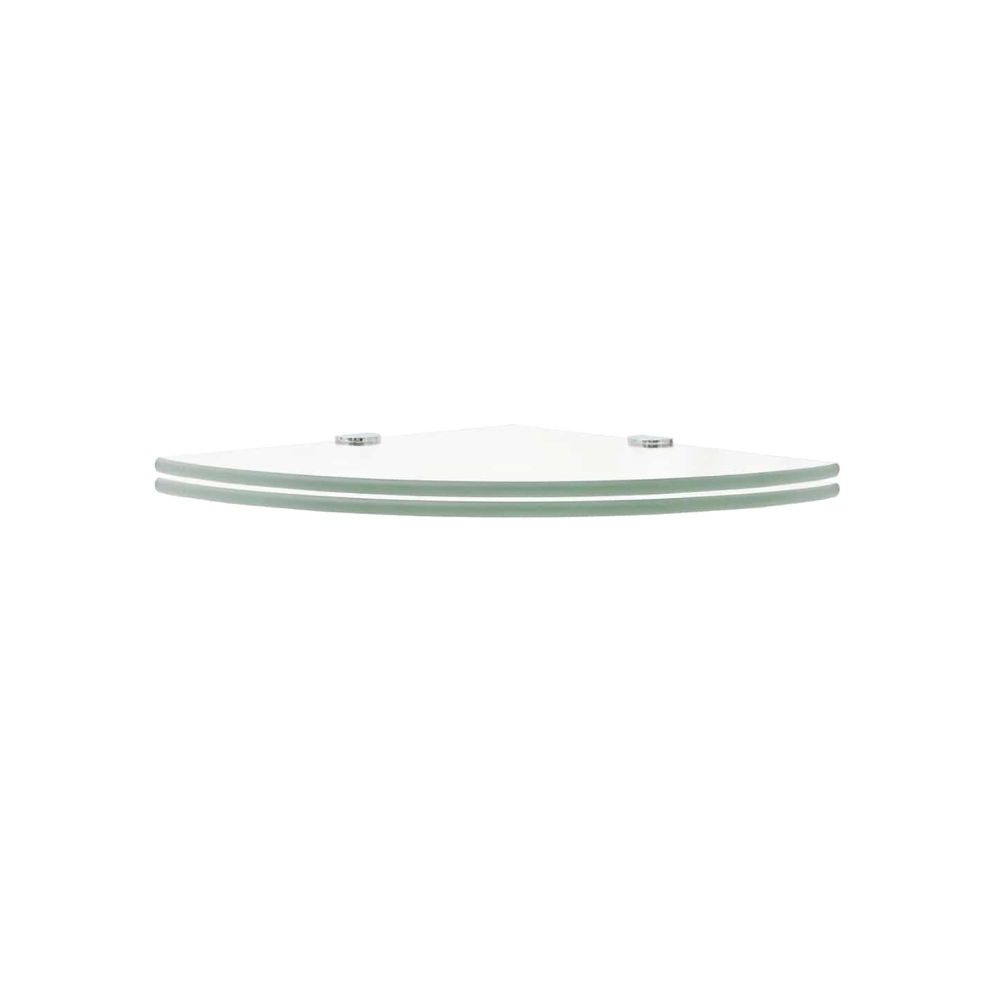 Étagères d'angle 2 pcs et supports Verre Transparent 25x25 cm