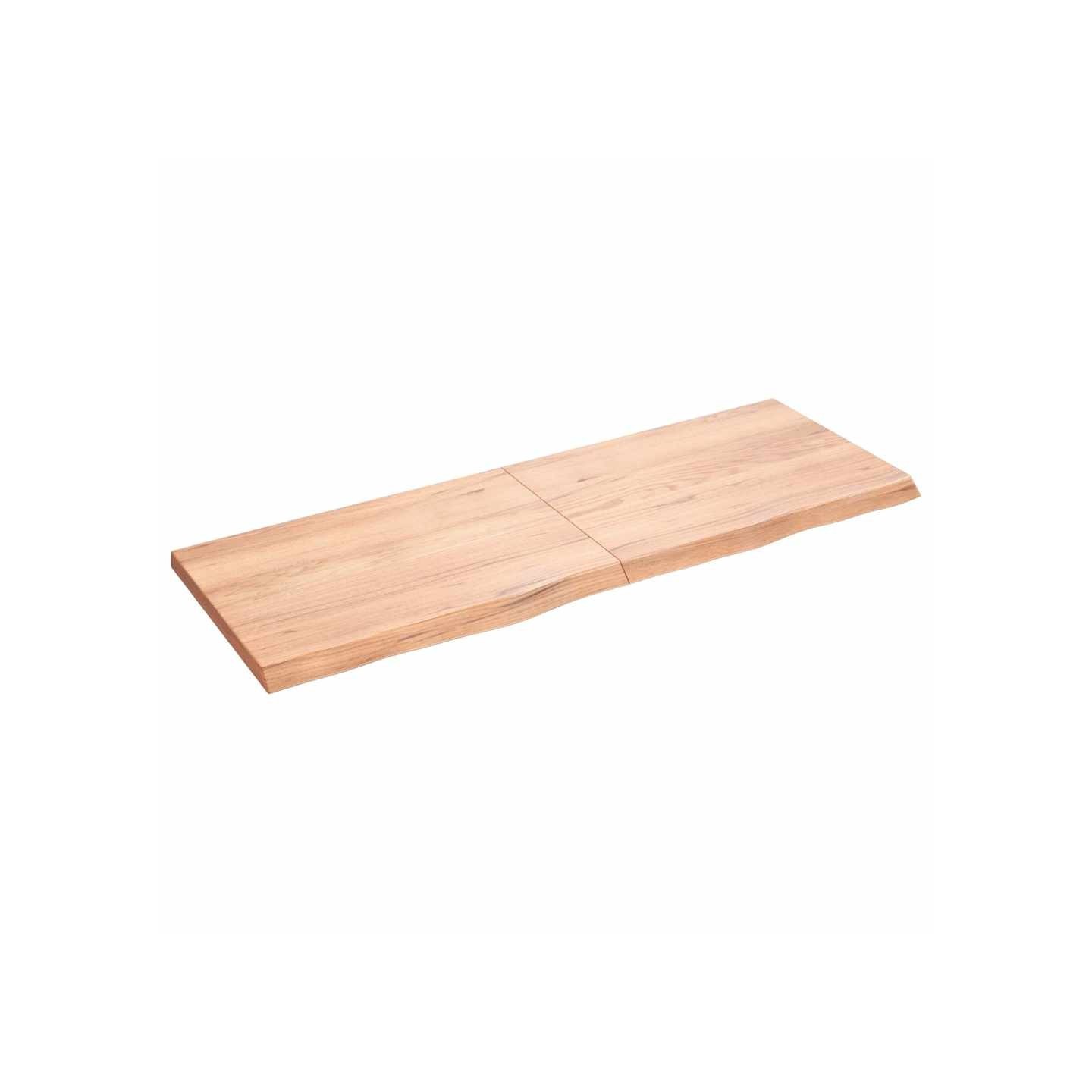 Dessus de table marron clair bois chêne massif traité
