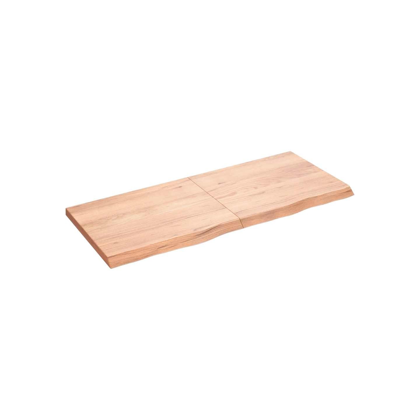 Dessus de table marron clair bois chêne massif traité