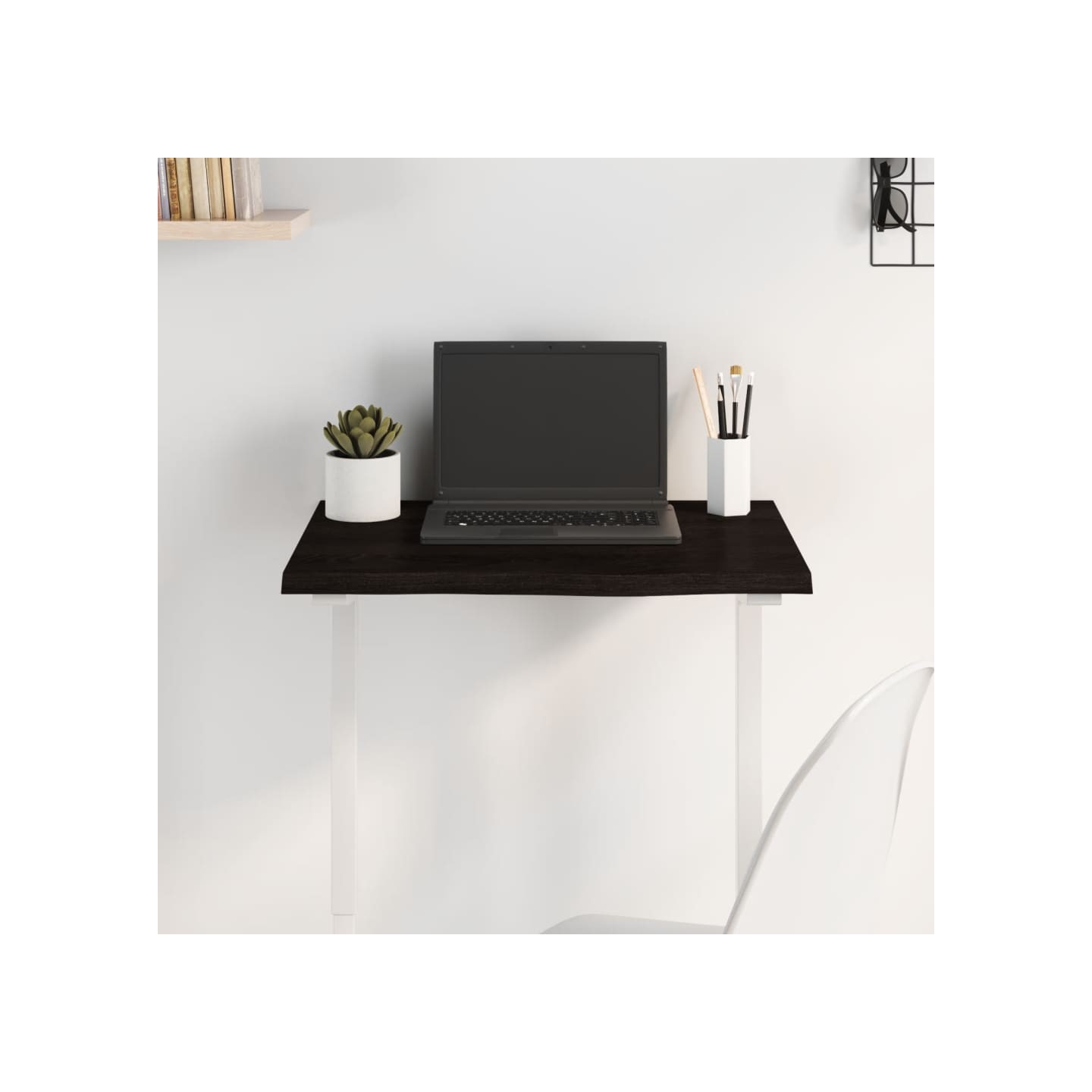 Dessus de bureau marron foncé 60x40x2 cm bois chêne traité